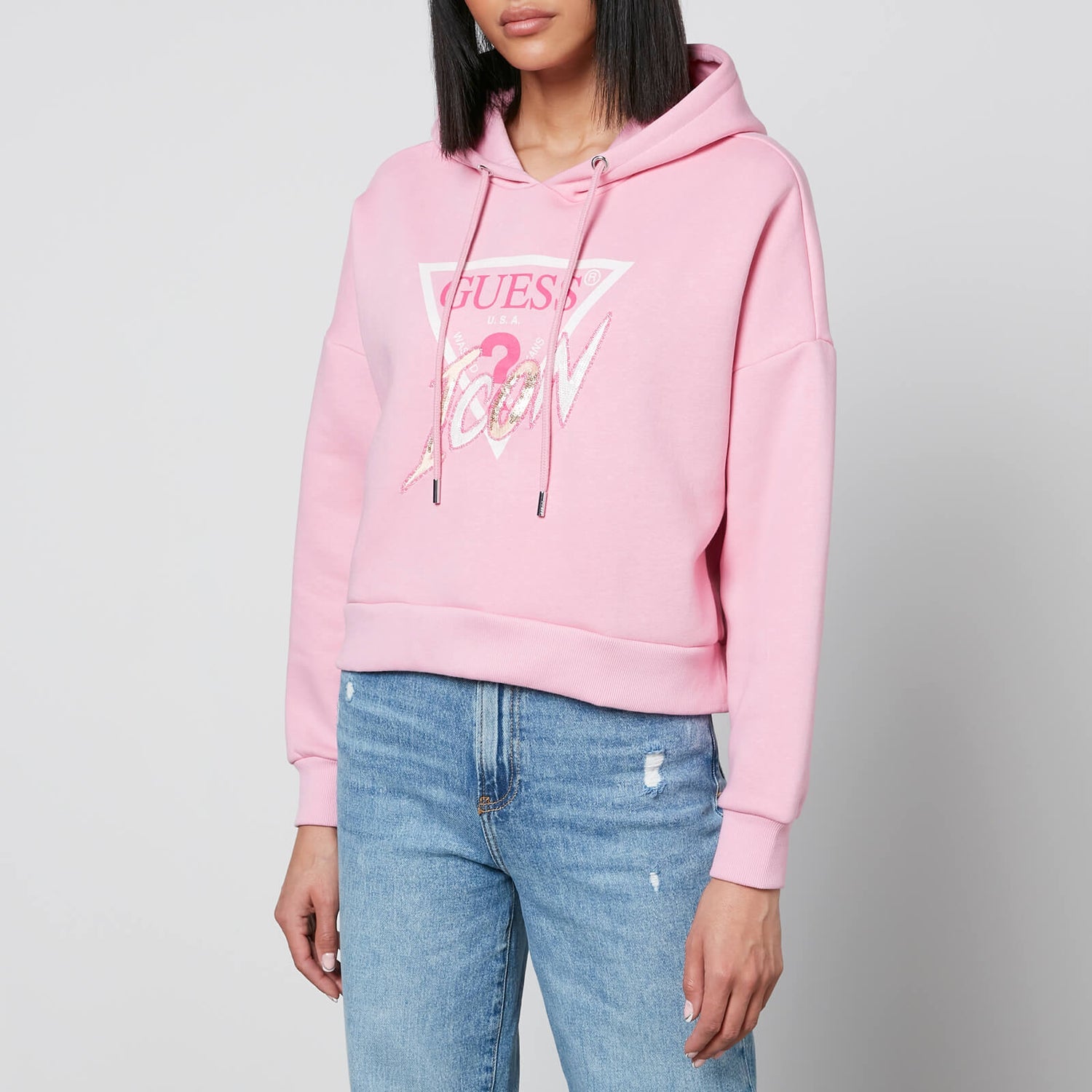 Guess Hoody Icon Cotton-Blend Hoodie - XL