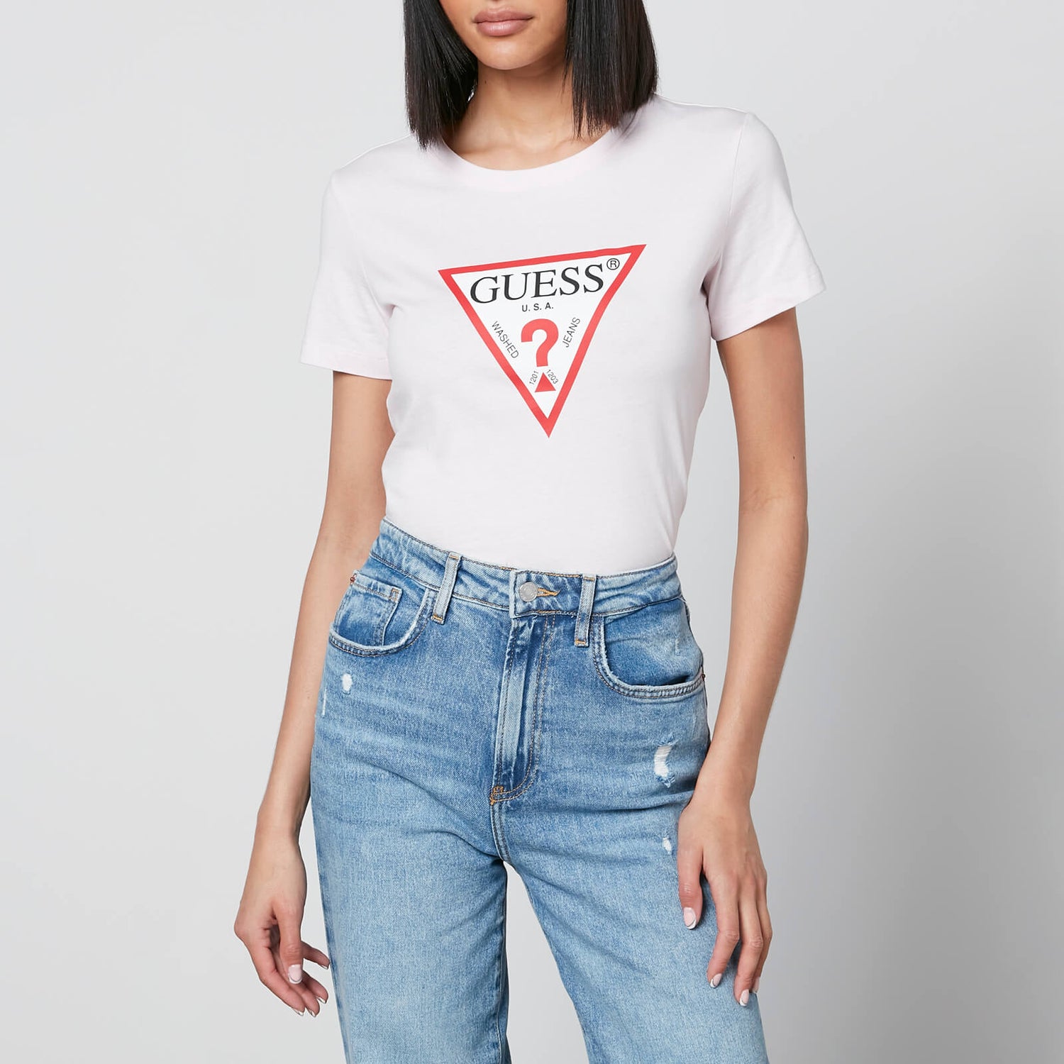 Guess Triangle Logo Cotton T-Shirt