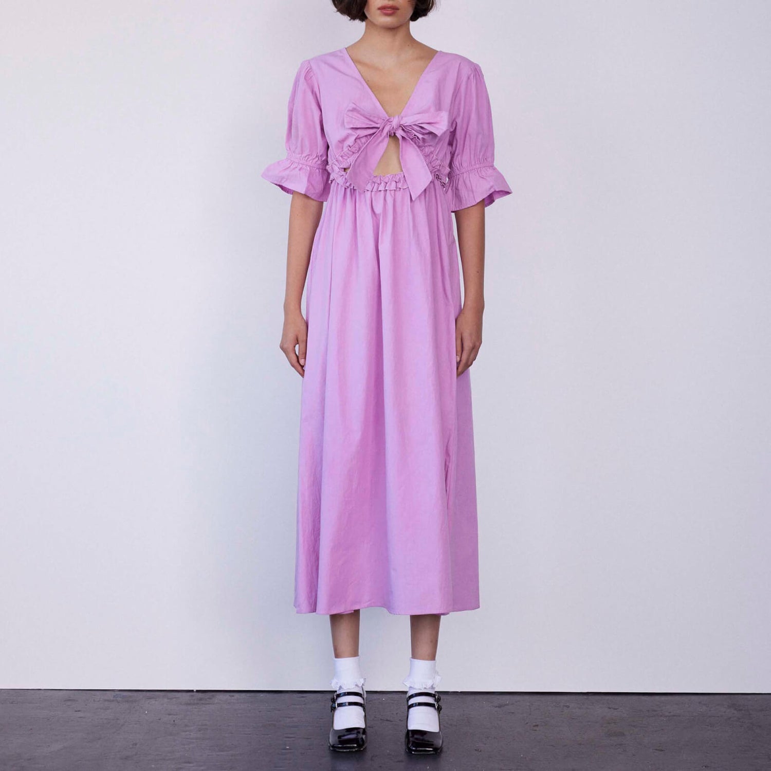 Damson Madder Cassie Cotton-Poplin Midi Dress