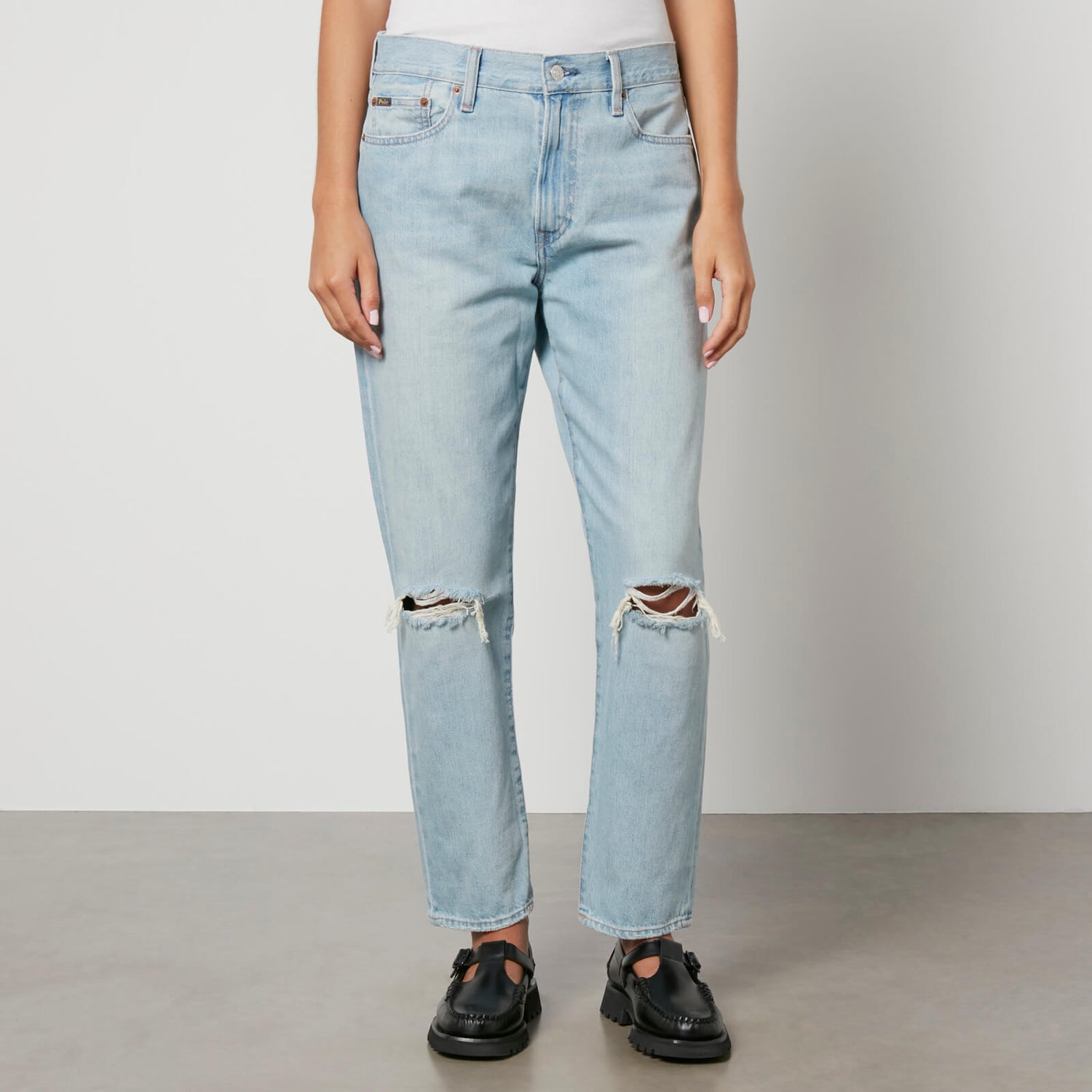 Polo Ralph Lauren Distressed Denim Straight-Leg Jeans