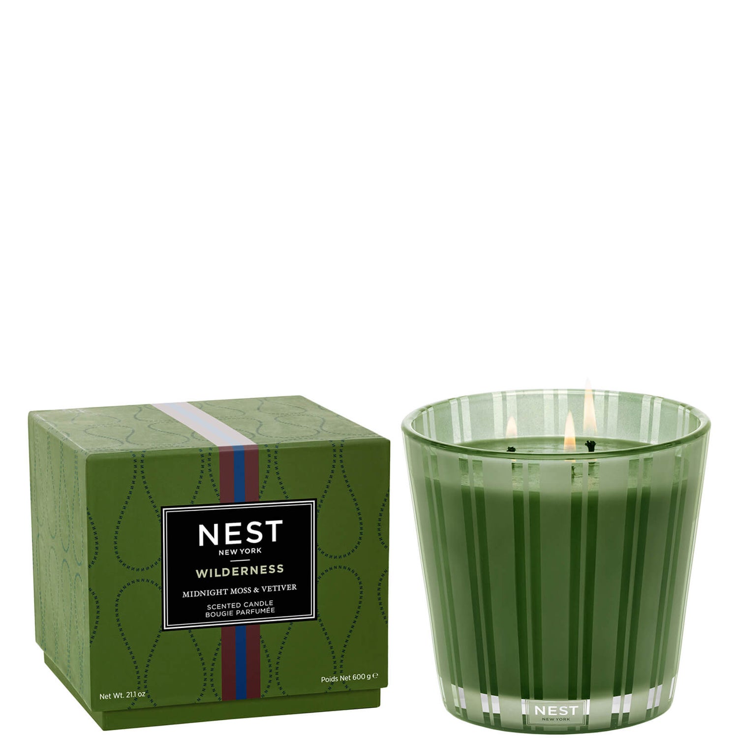 NEST New York Midnight Moss and Vetiver 3-Wick Candle 600g
