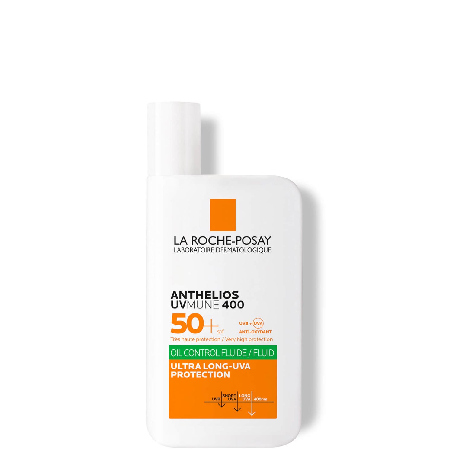 Fluido para el control de la grasa con FPS 50+ Anthelios de La Roche-Posay para pieles grasas y propensas a imperfecciones 50 ml