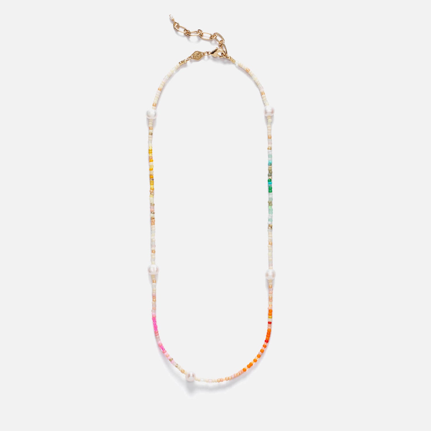 Anni Lu Rainbow Nomad Pearl and Bead Necklace