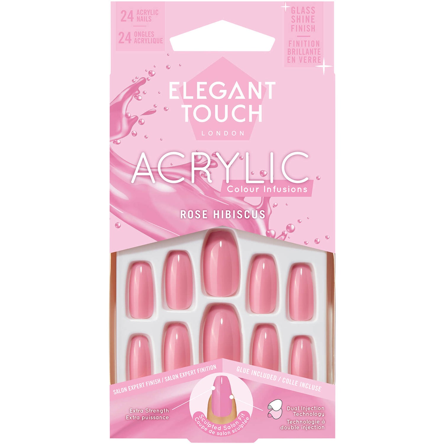 Elegant Touch Acrylic Nail Kit - Rose Hibiscus