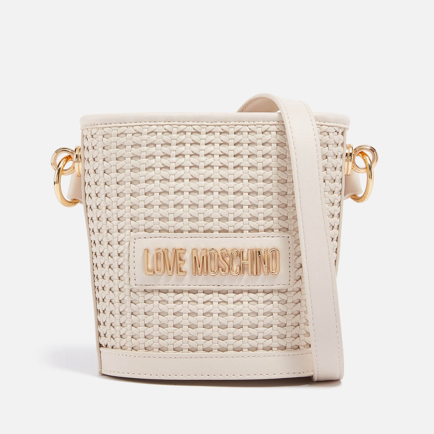 Love Moschino Knots Faux Leather Bucket Bag