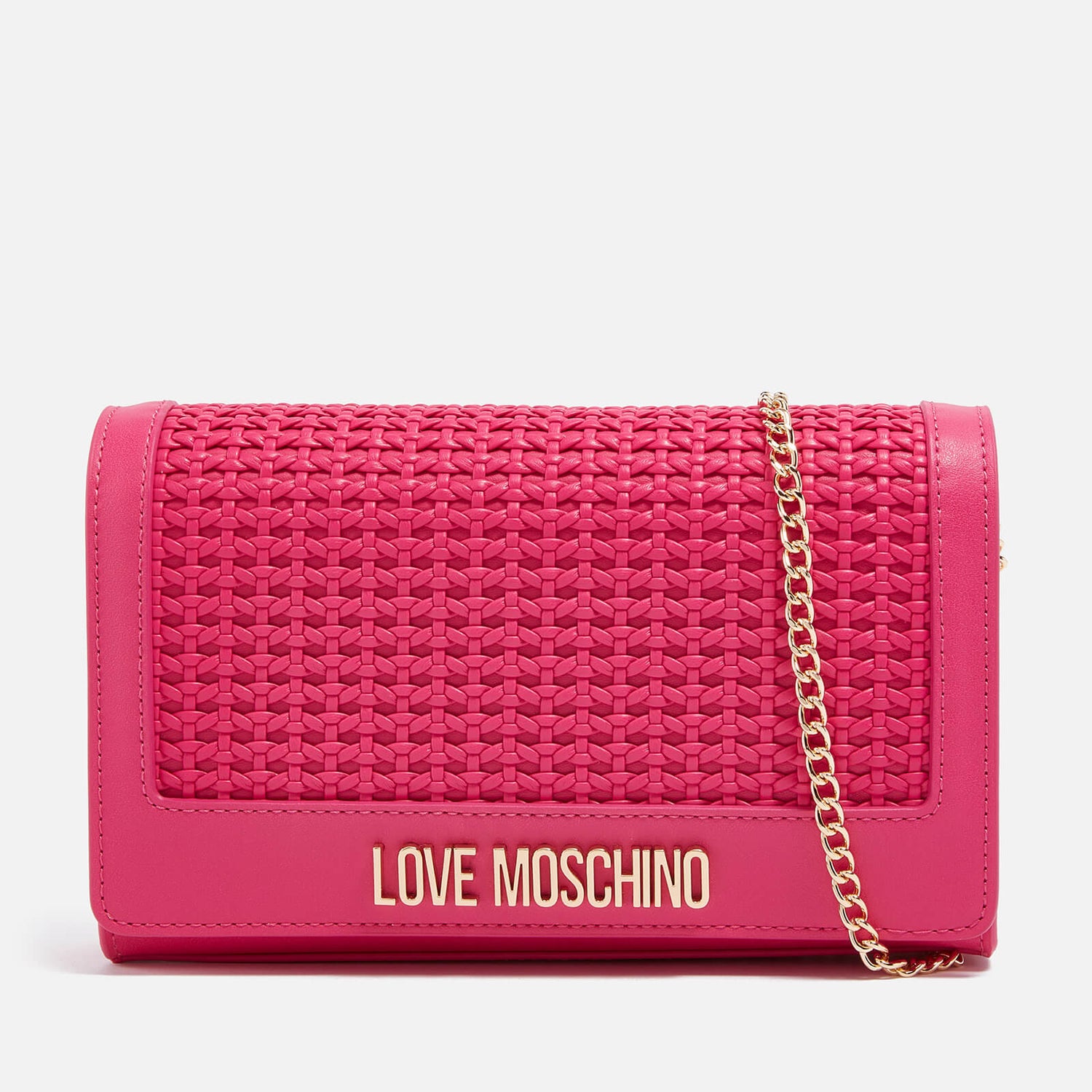 Love Moschino Knots Chain Faux Leather Crossbody Bag
