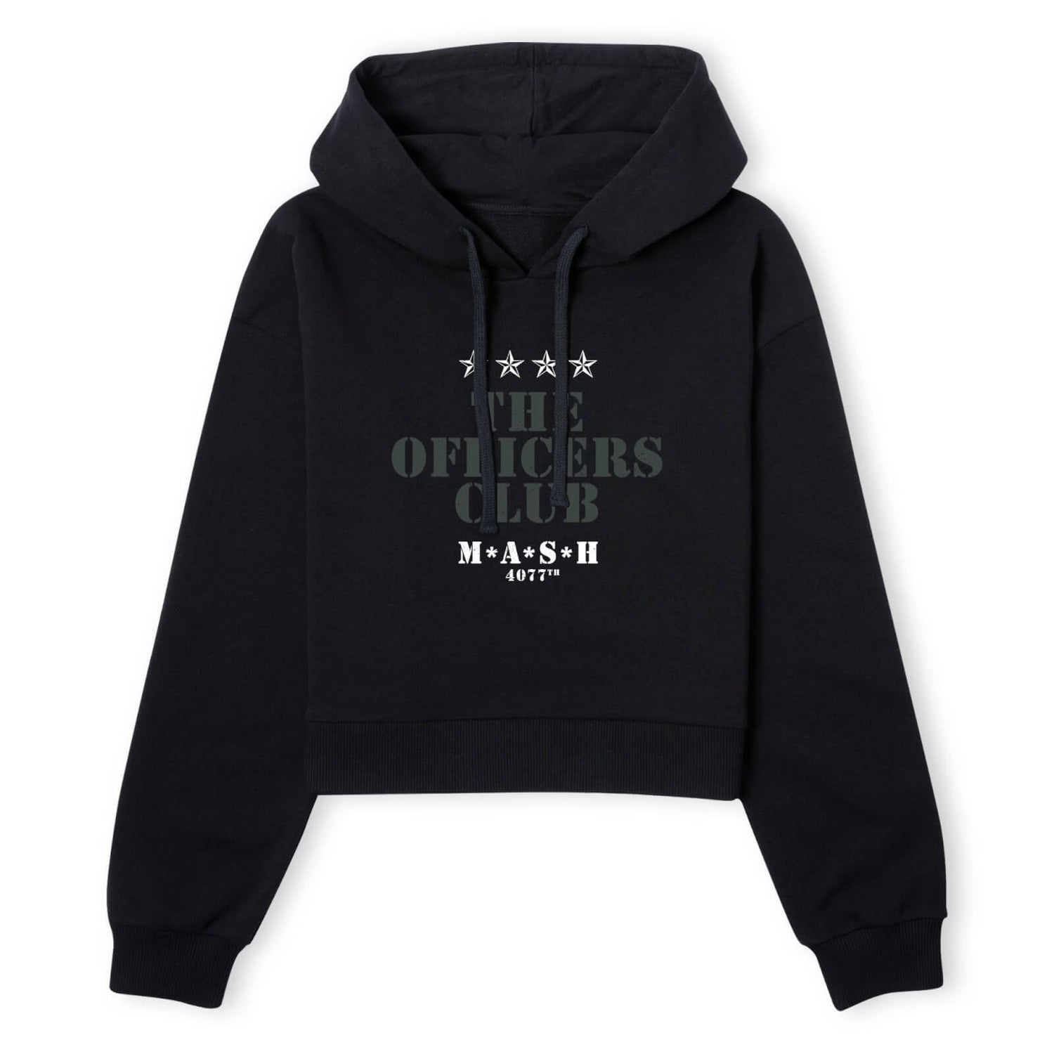 M*A*S*H The Officers Club Women's Cropped Hoodie - Black