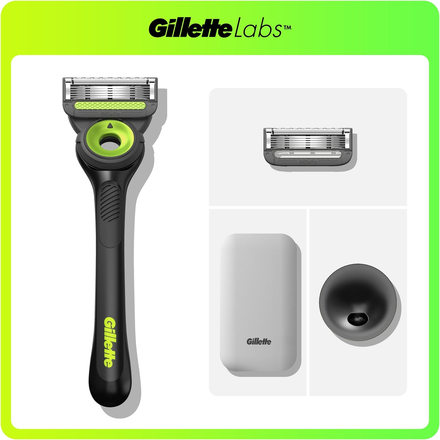Gillette Labs Razor, Travel Case and 1 Blade Refill