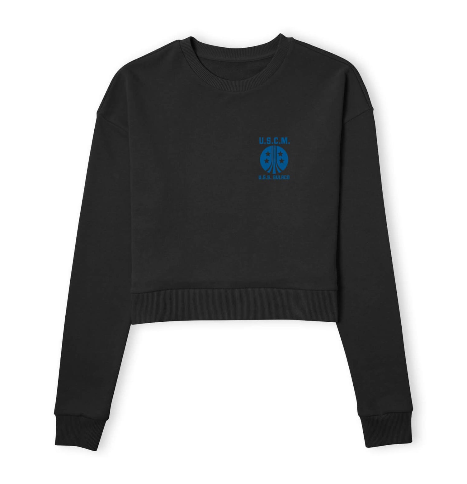 Alien USS Sulaco Women's Cropped Sweatshirt - Black
