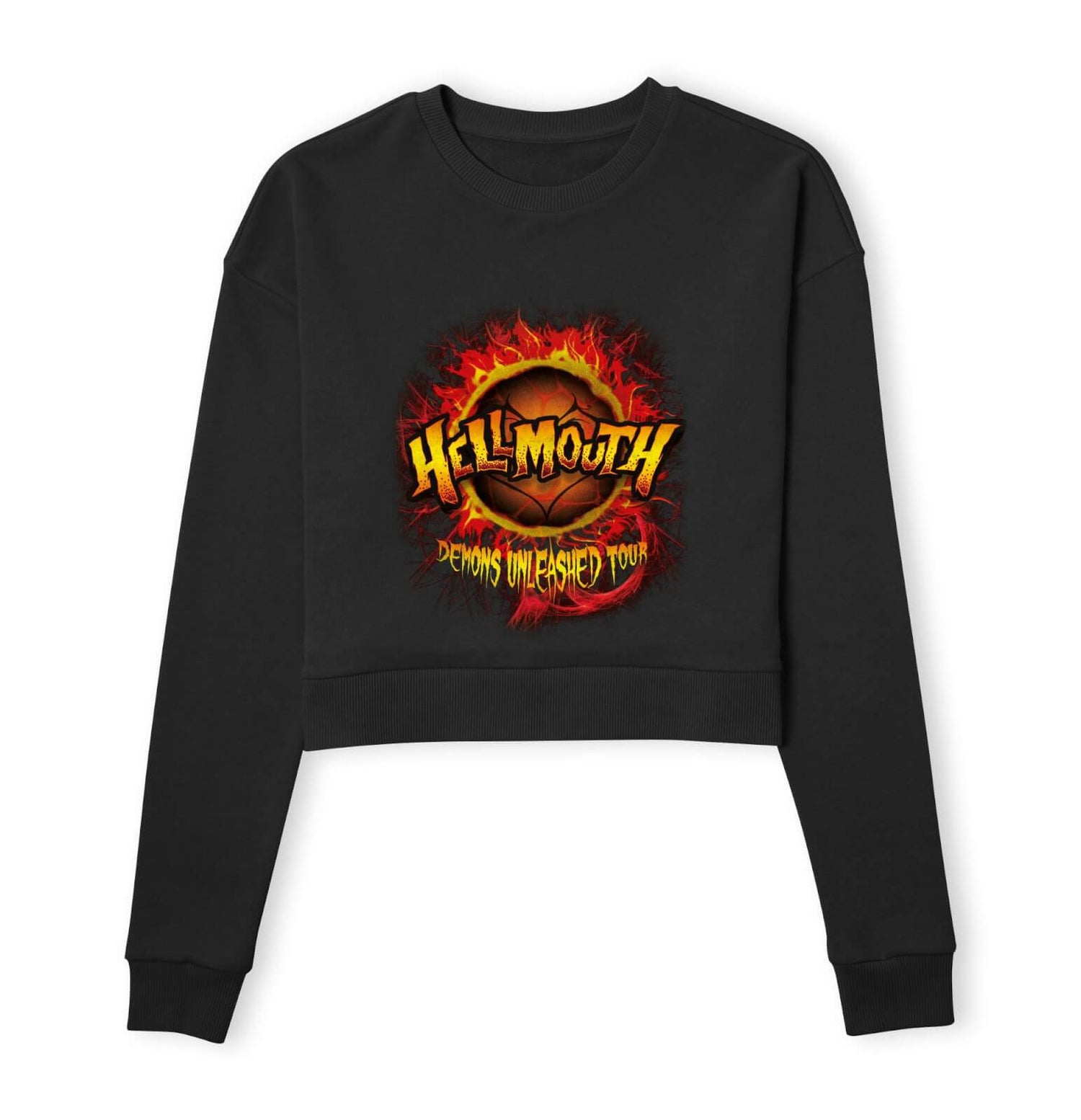 Buffy The Vampire Slayer Hellmouth Tour Women's Cropped Sweatshirt - Black