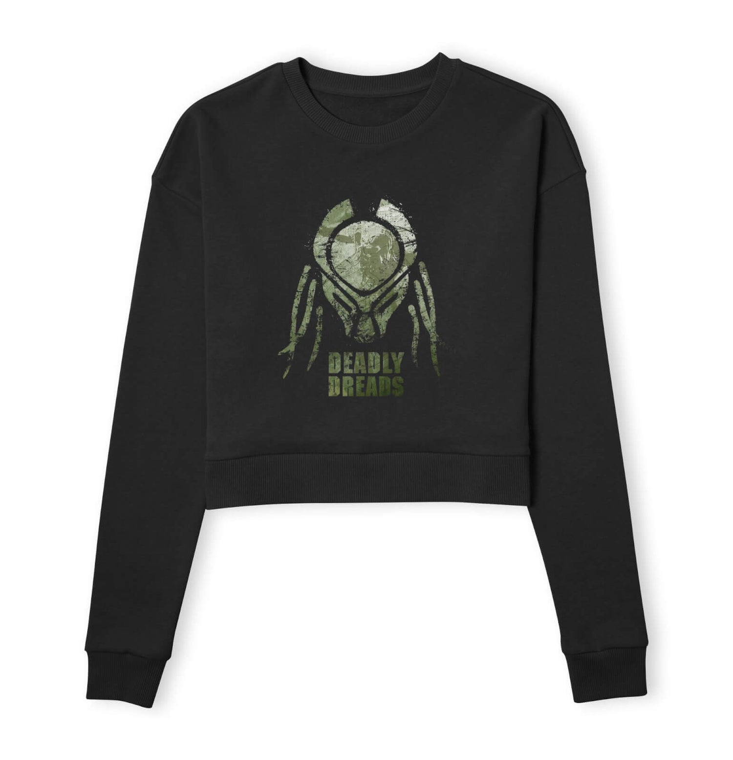 Predator Deadly Dreads Women's Cropped Sweatshirt - Black