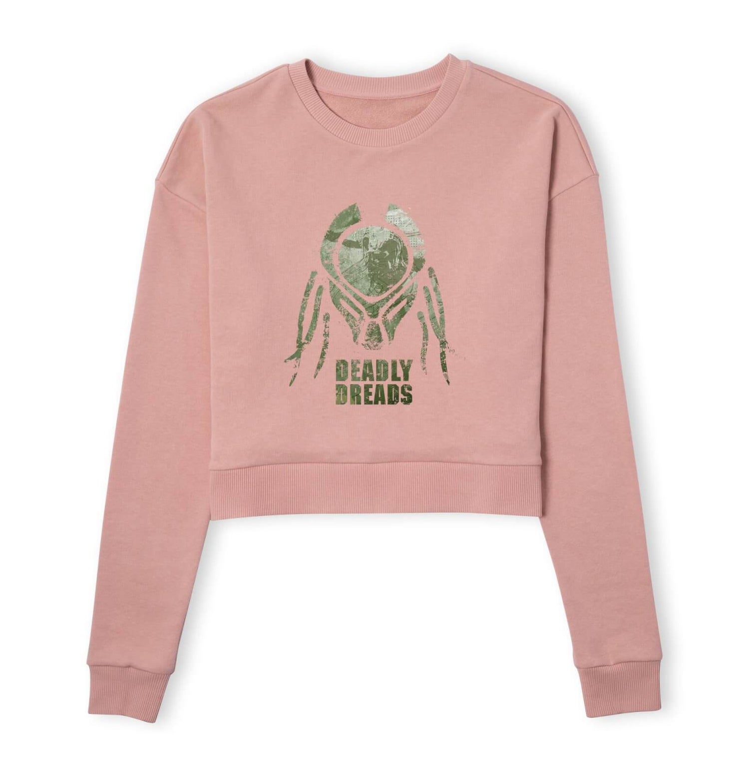 Predator Deadly Dreads Women's Cropped Sweatshirt - Dusty Pink