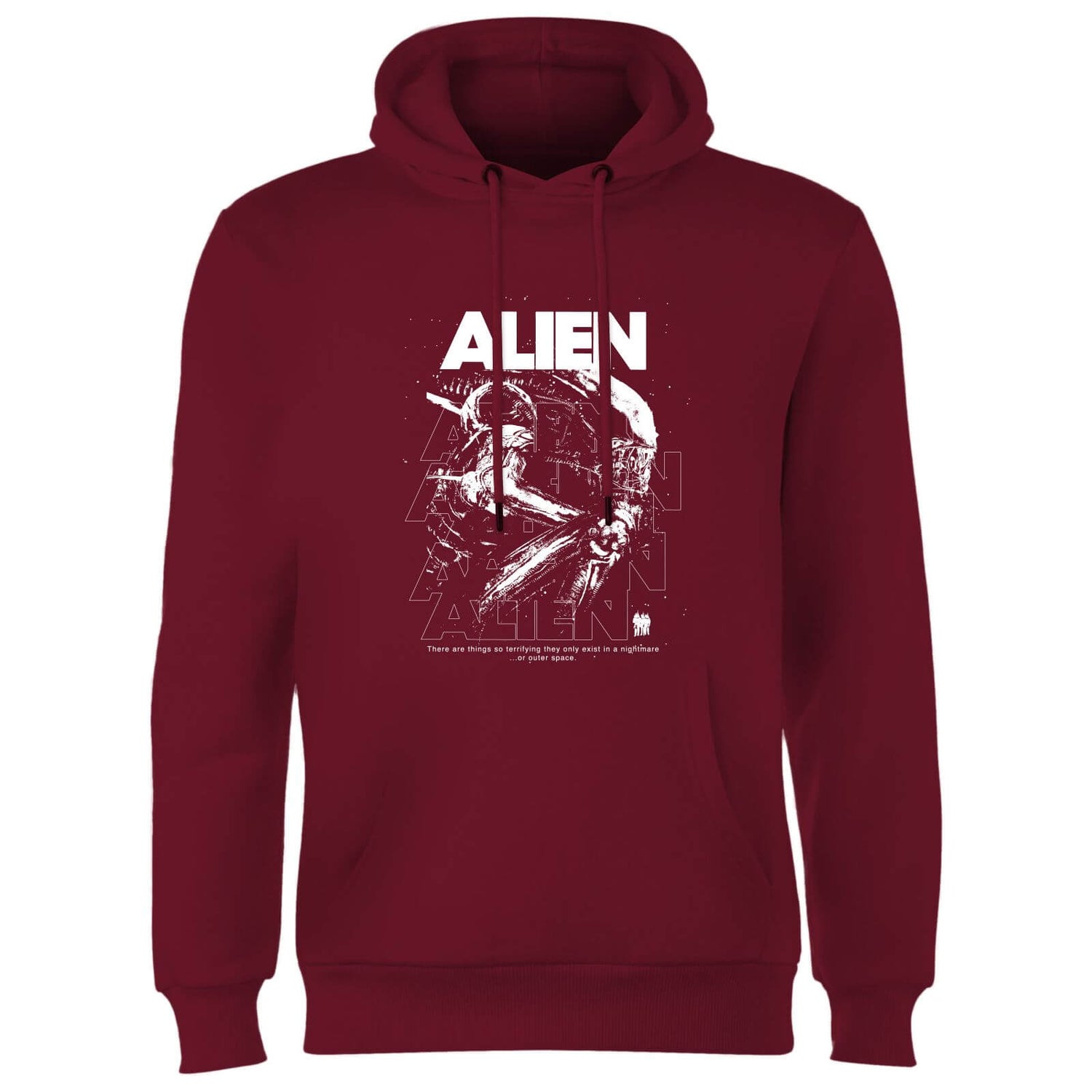 Alien Repeat Hoodie - Burgundy