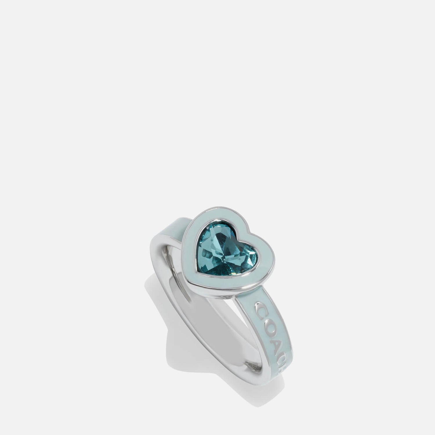 Coach Charming Crystals Silver-Plated Ring