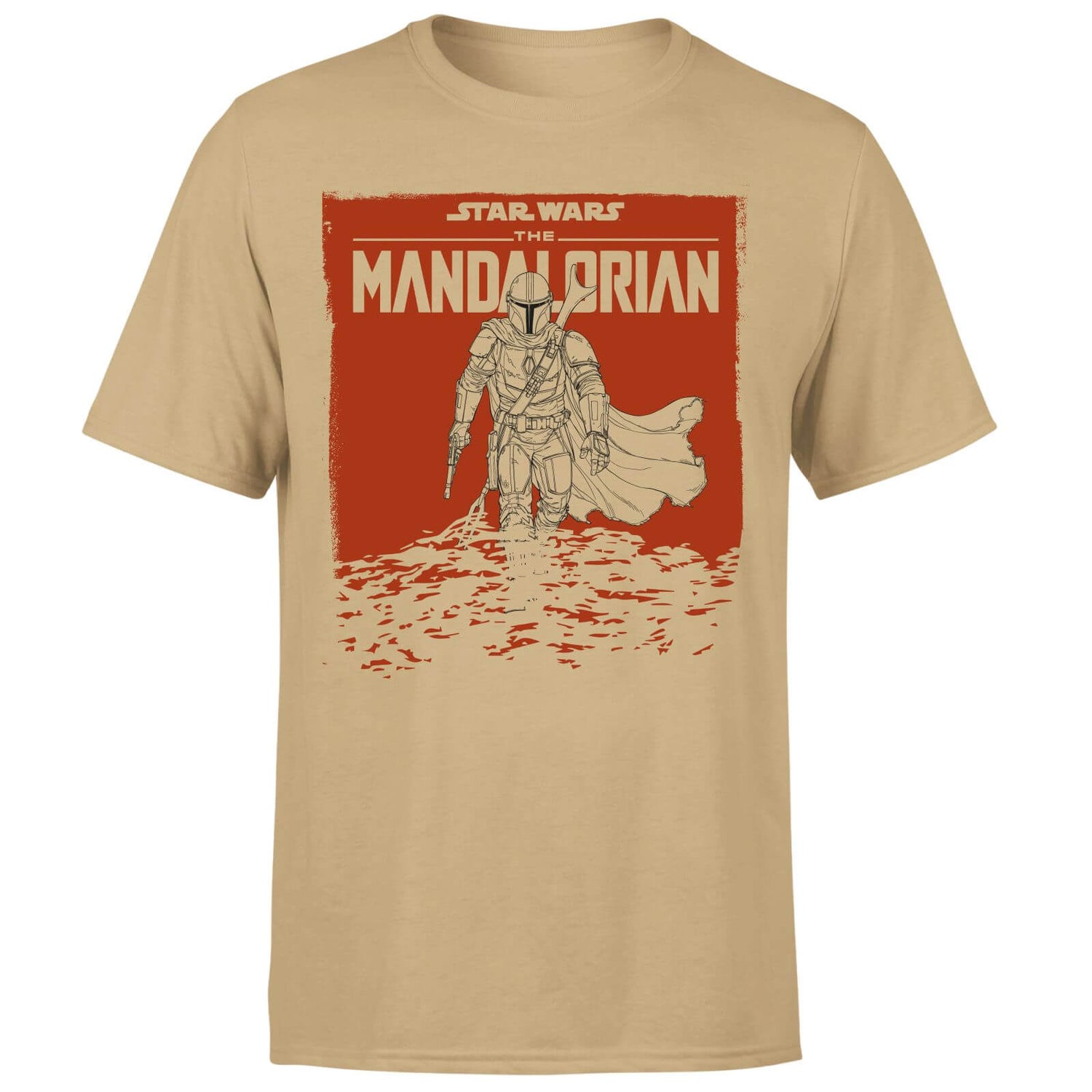 Star Wars The Mandalorian Storm Men's T-Shirt - Tan