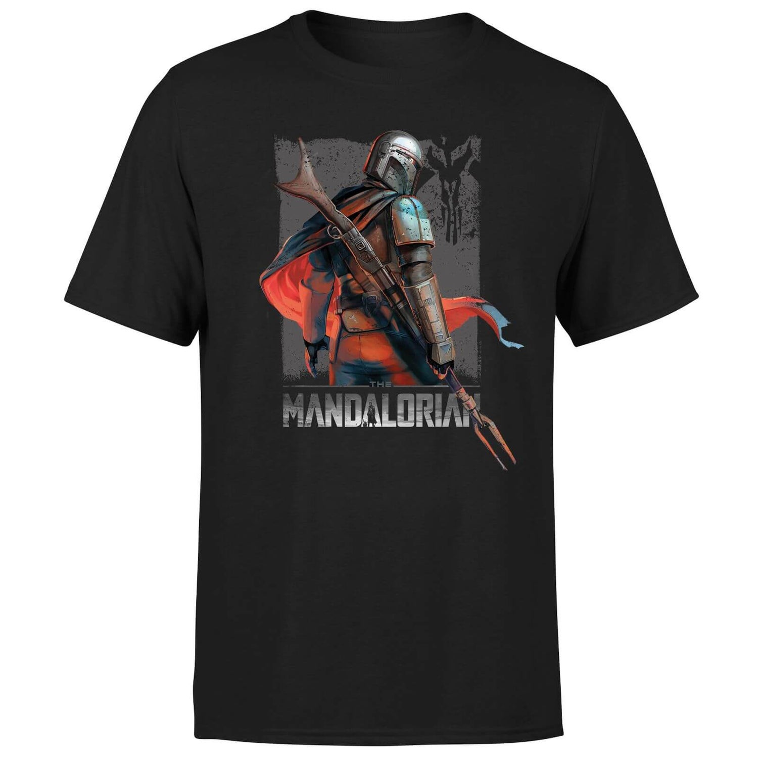 Star Wars The Mandalorian Colour Edit Men's T-Shirt - Black