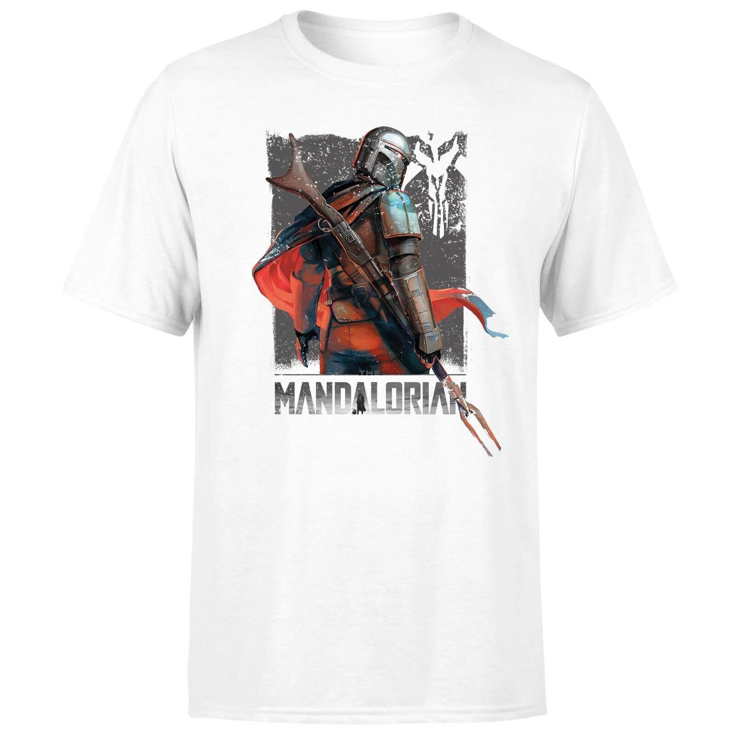 Star Wars The Mandalorian Colour Edit Men's T-Shirt - White