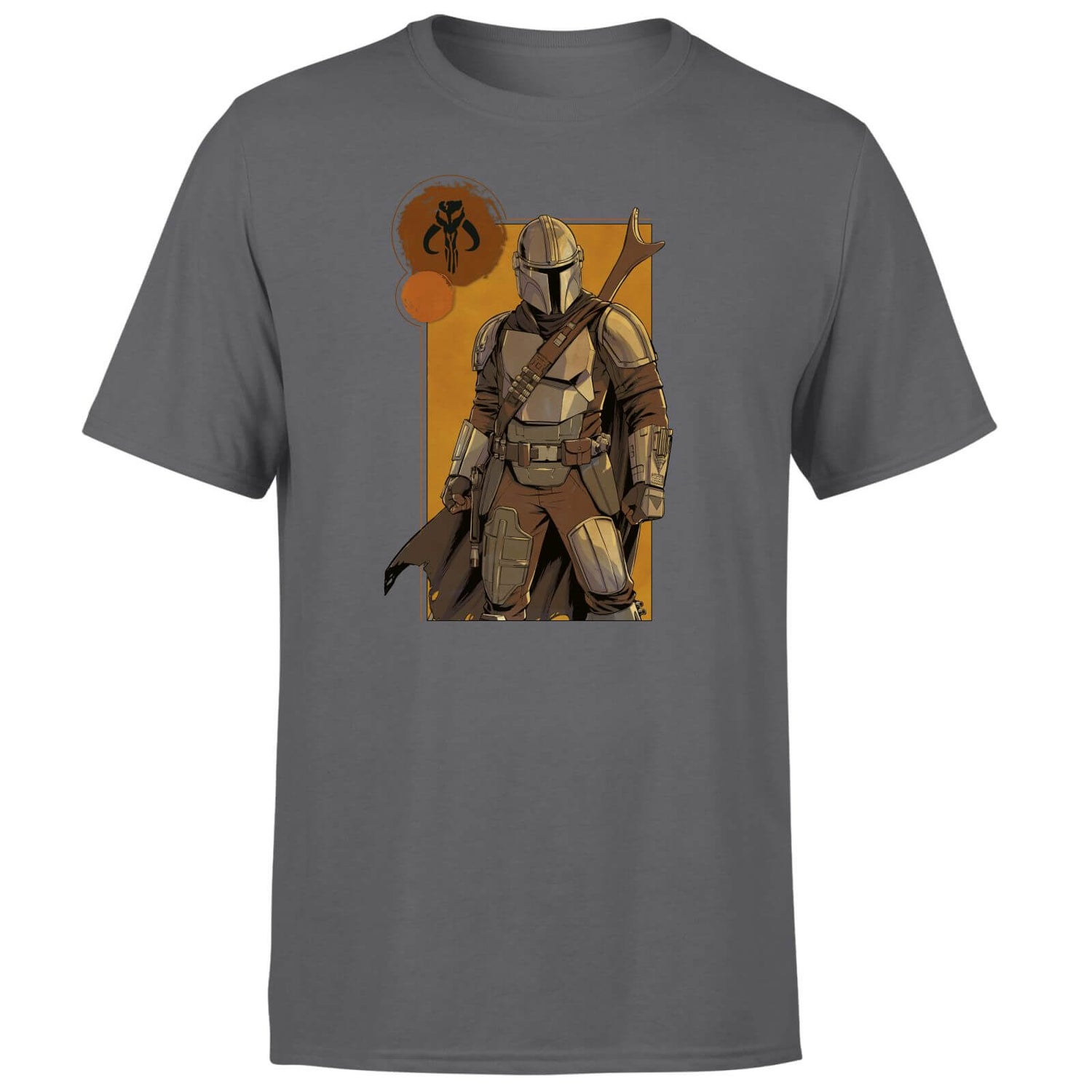 Star Wars The Mandalorian Composition Men's T-Shirt - Charcoal