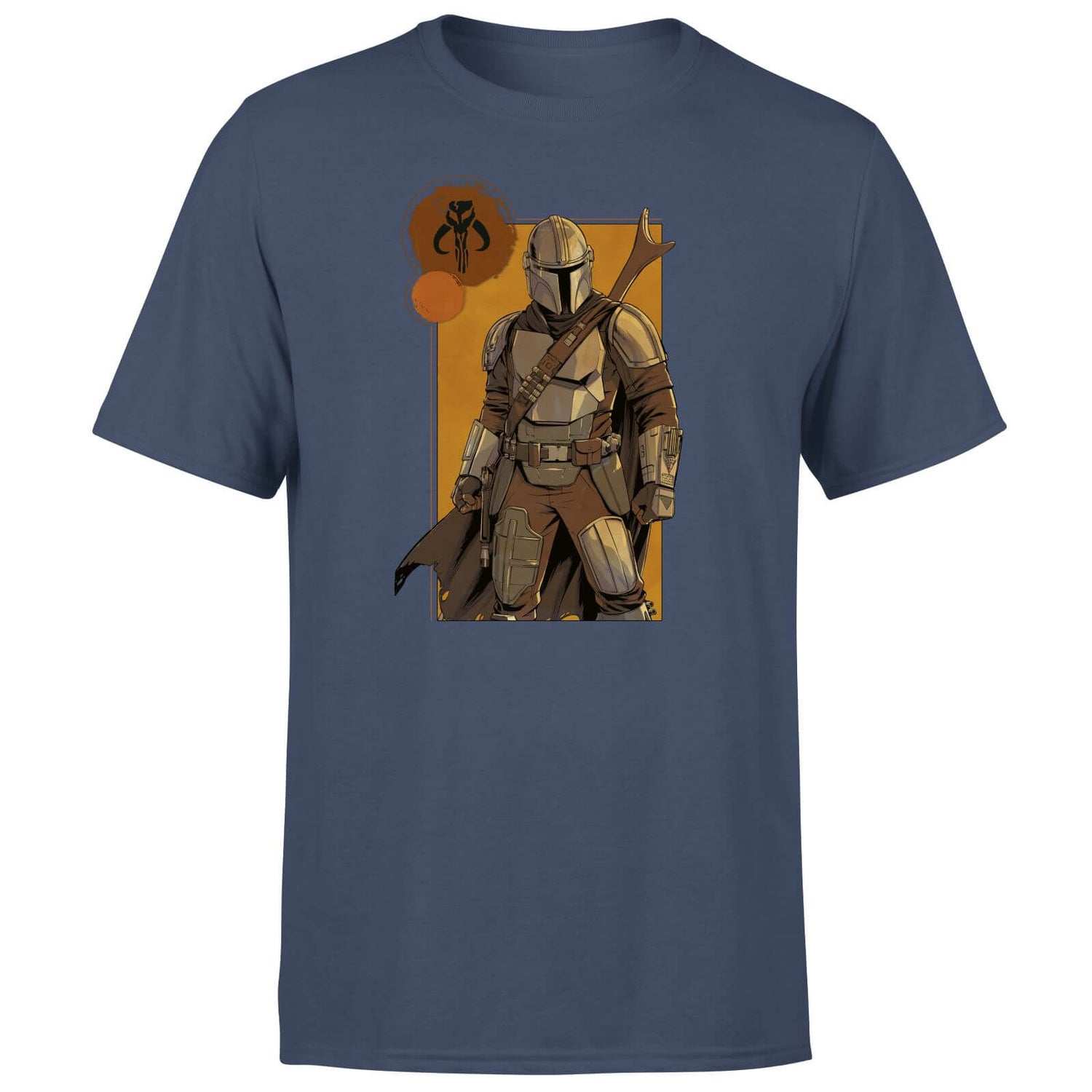 Star Wars The Mandalorian Composition Men's T-Shirt - Navy