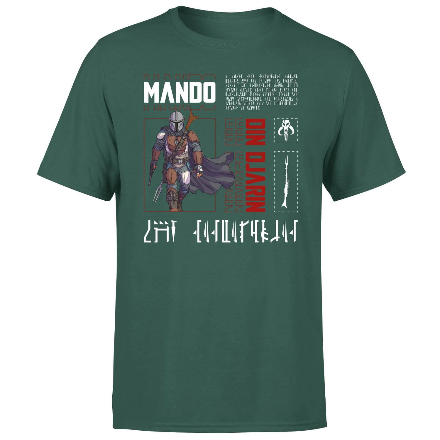 Star Wars The Mandalorian Biography Men's T-Shirt - Green
