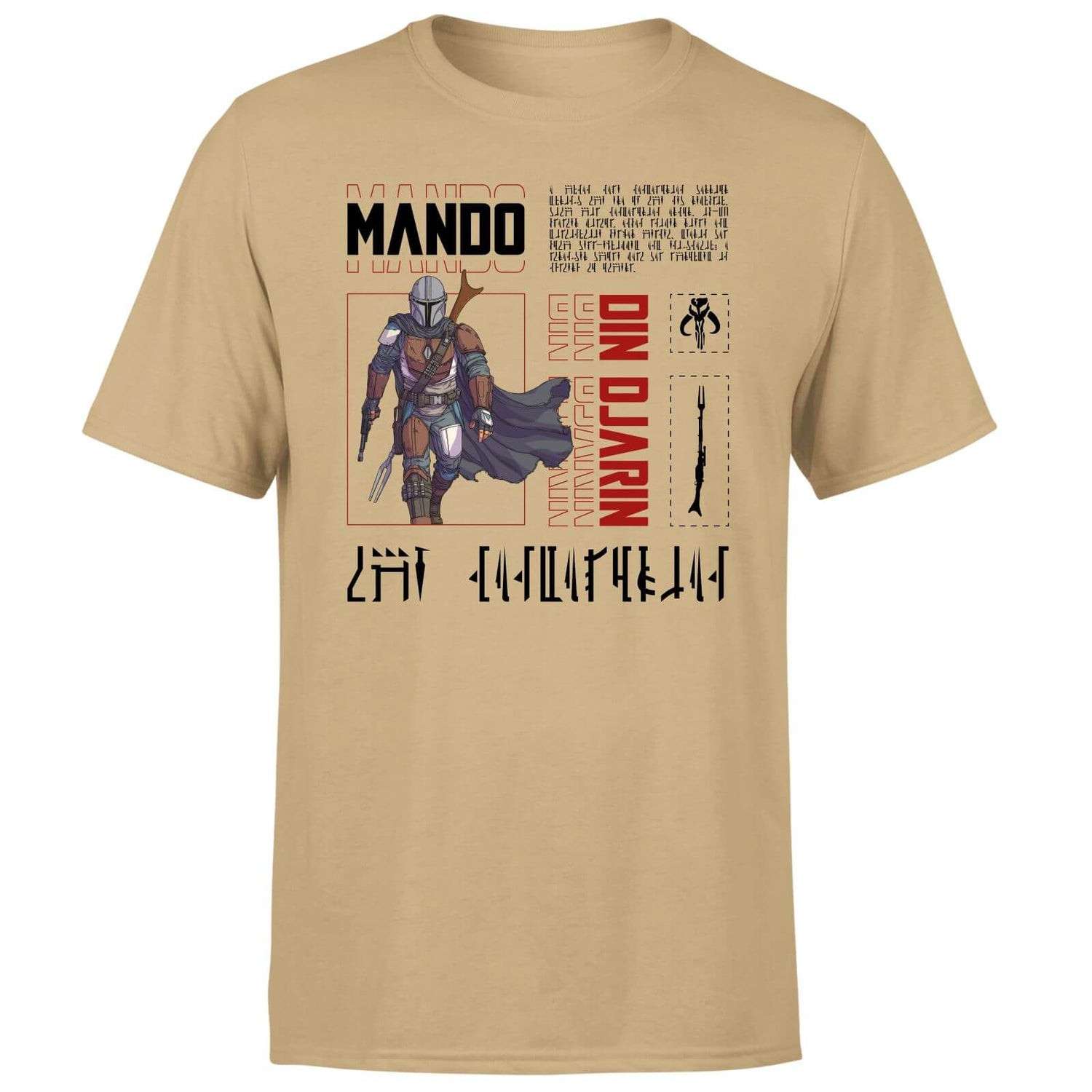 Star Wars The Mandalorian Biography Men's T-Shirt - Tan
