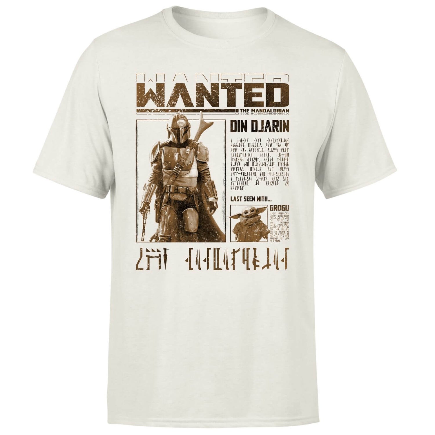 Star Wars The Mandalorian Wanted Men's T-Shirt - Cream