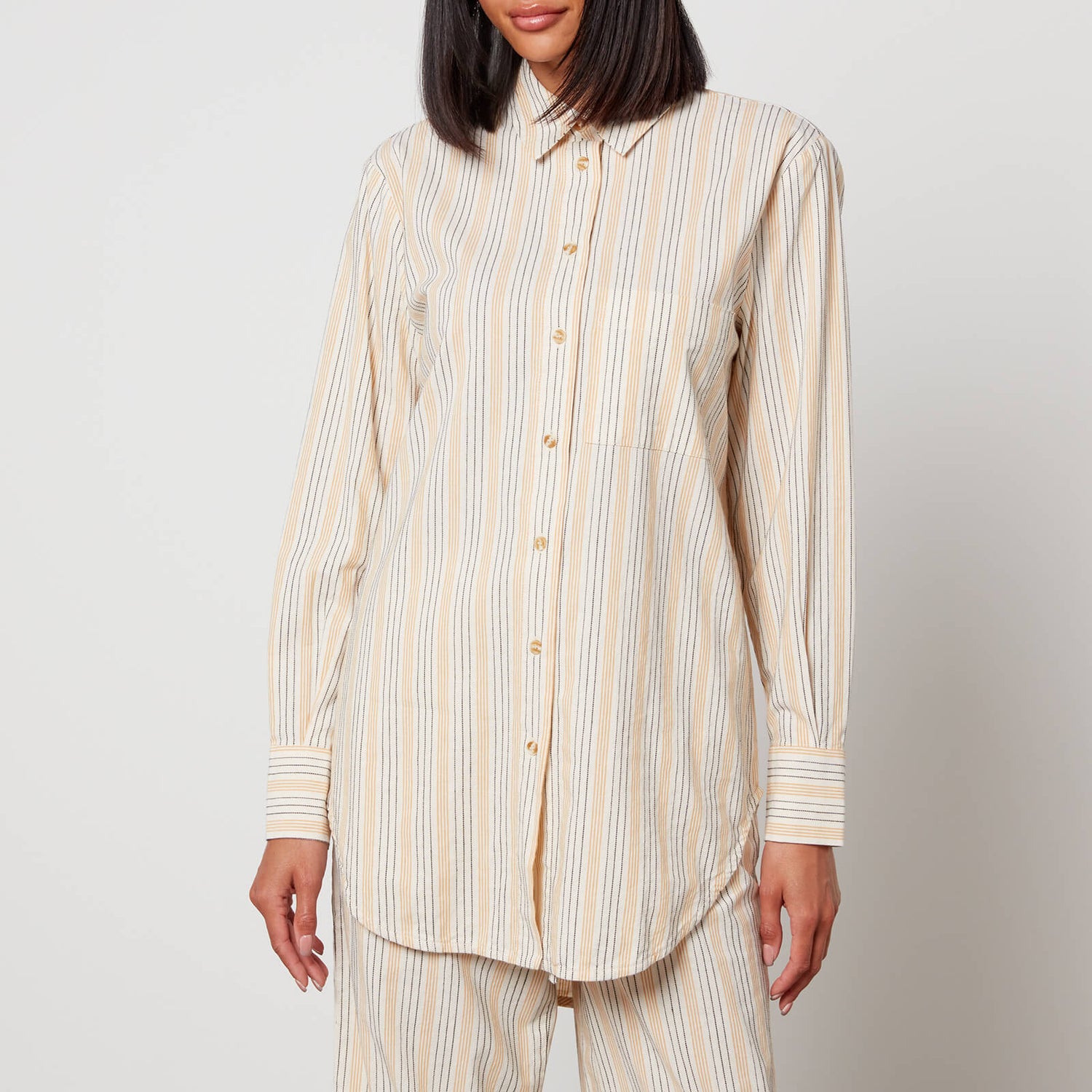 Aligne Faria Striped Organic Cotton-Poplin Shirt - EU 34/UK 6