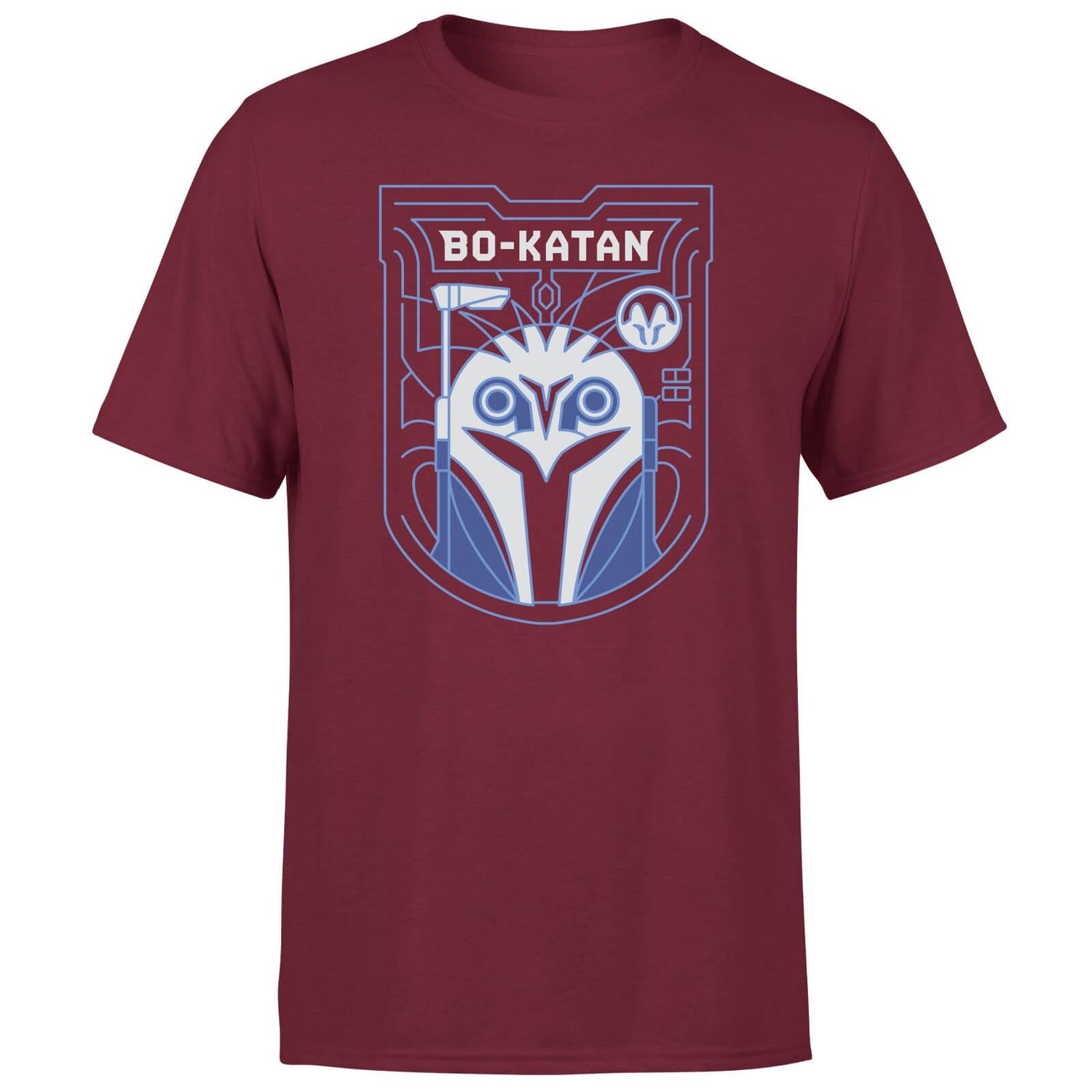 Star Wars The Mandalorian Bo-Katan Badge Men's T-Shirt - Burgundy