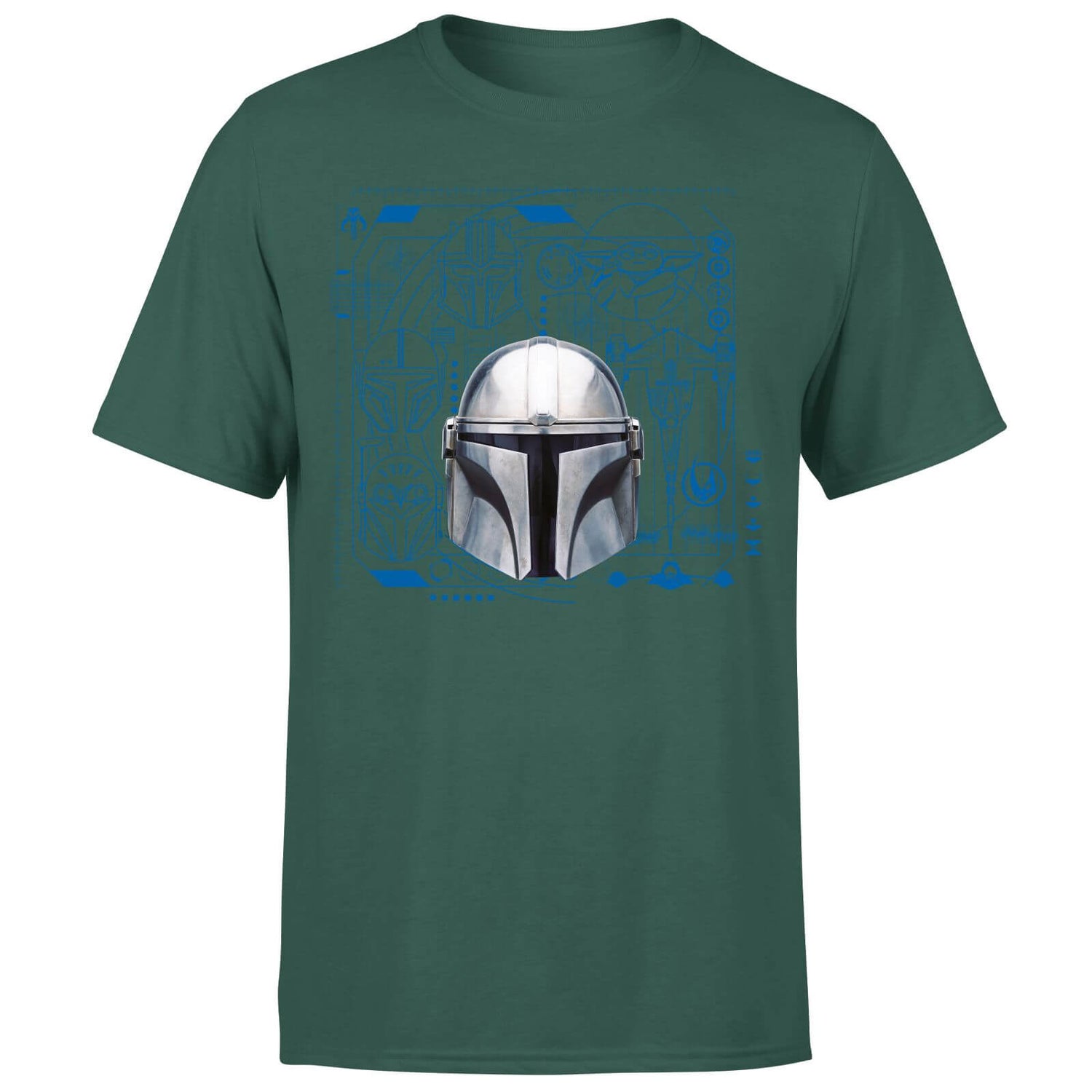 Star Wars The Mandalorian Schematics Men's T-Shirt - Green