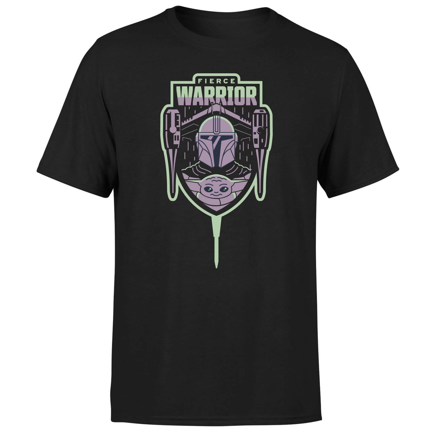 Star Wars The Mandalorian Fierce Warrior Men's T-Shirt - Black