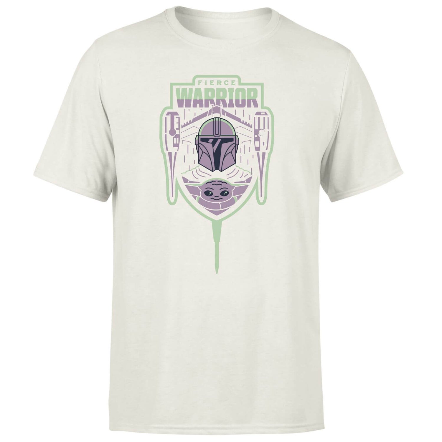 Star Wars The Mandalorian Fierce Warrior Men's T-Shirt - Cream