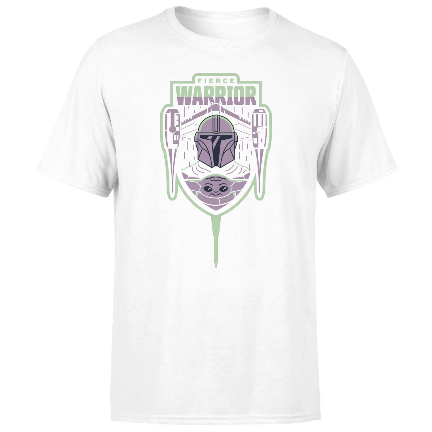Star Wars The Mandalorian Fierce Warrior Men's T-Shirt - White