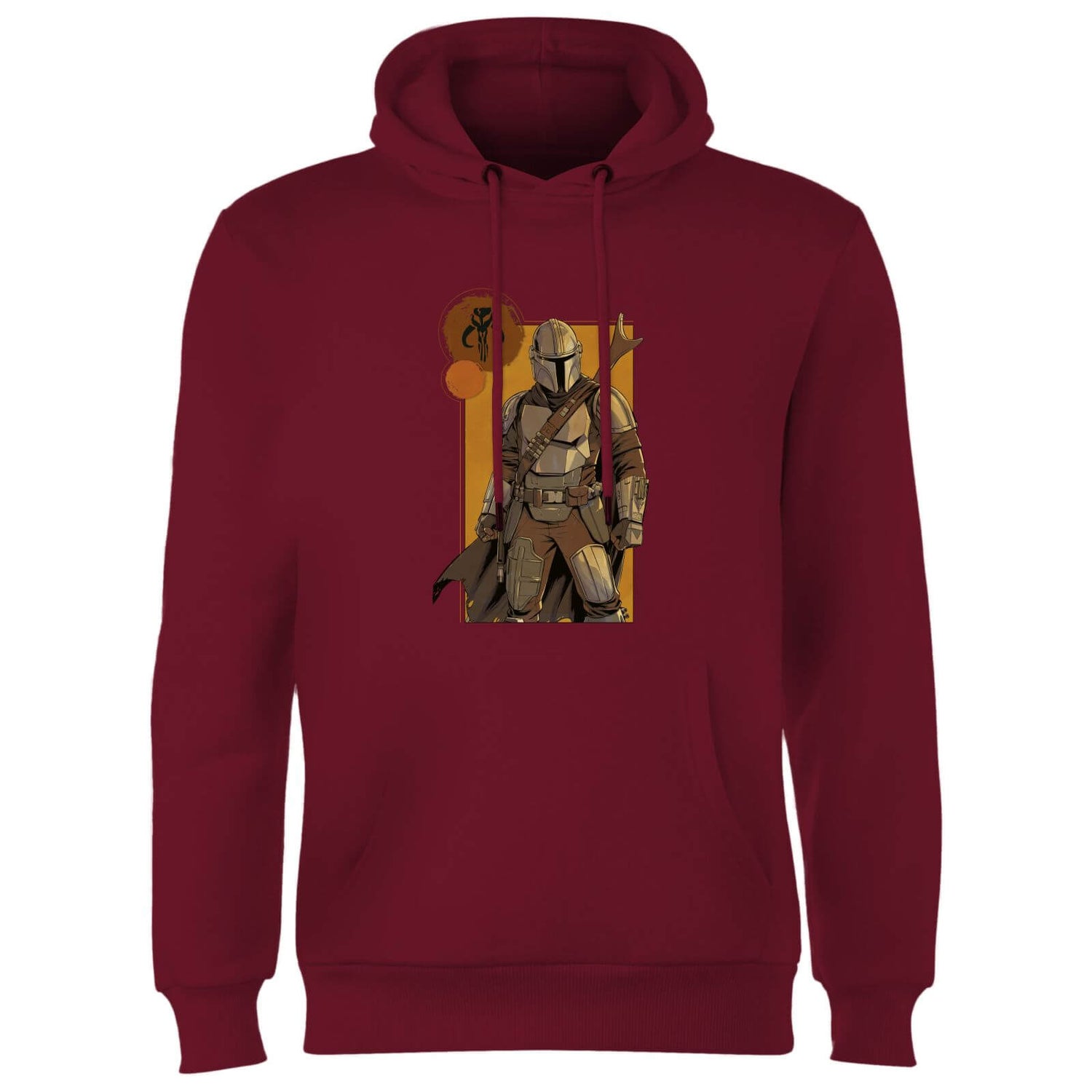 Star Wars The Mandalorian Composition Hoodie - Burgundy