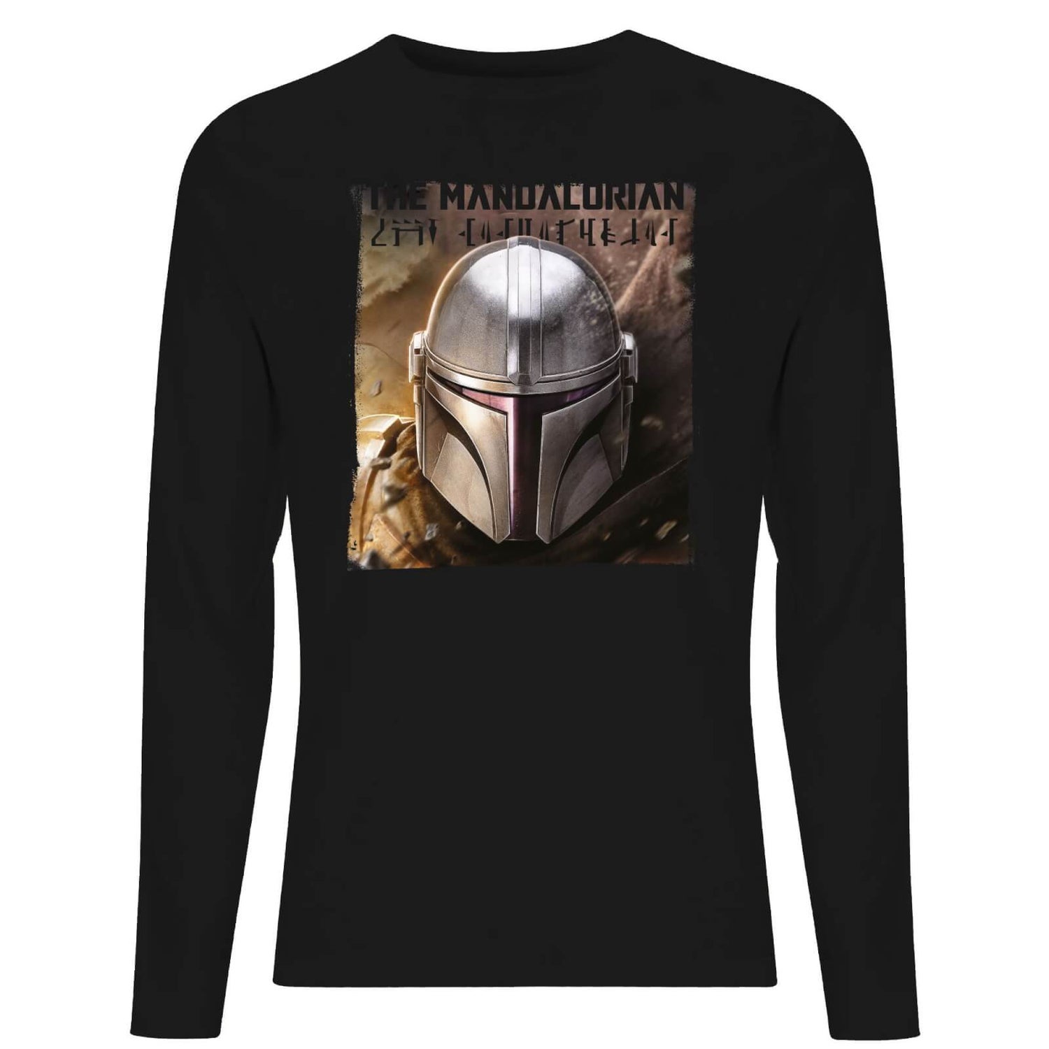 Star Wars The Mandalorian Focus Men's Long Sleeve T-Shirt - Black