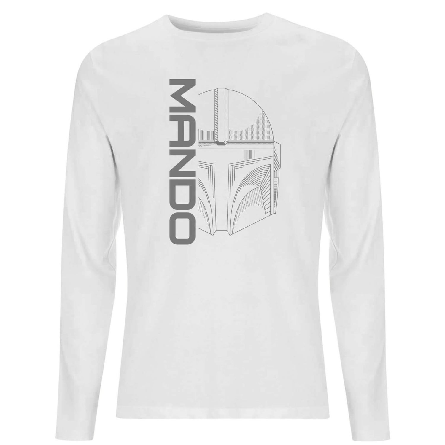 Star Wars The Mandalorian Mando Men's Long Sleeve T-Shirt - White