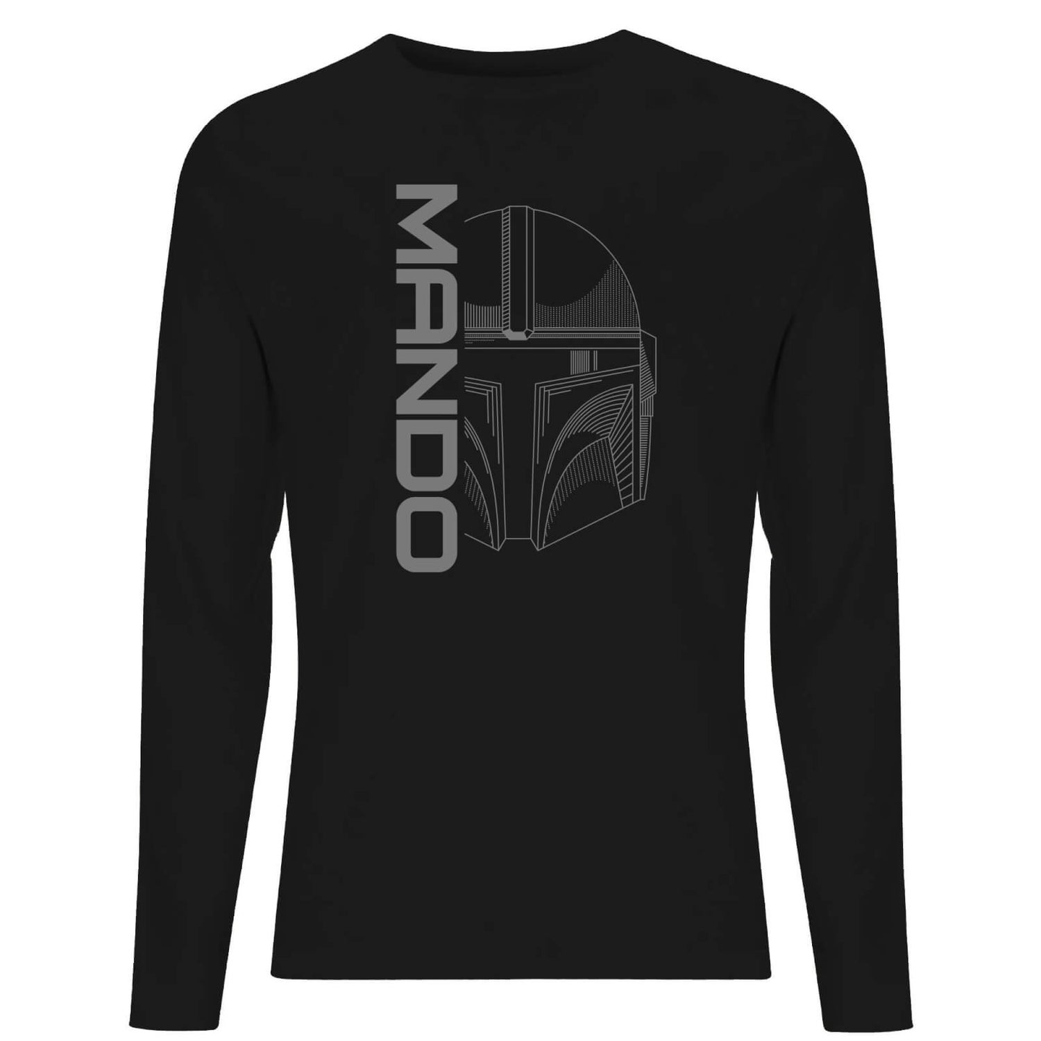 Star Wars The Mandalorian Mando Men's Long Sleeve T-Shirt - Black