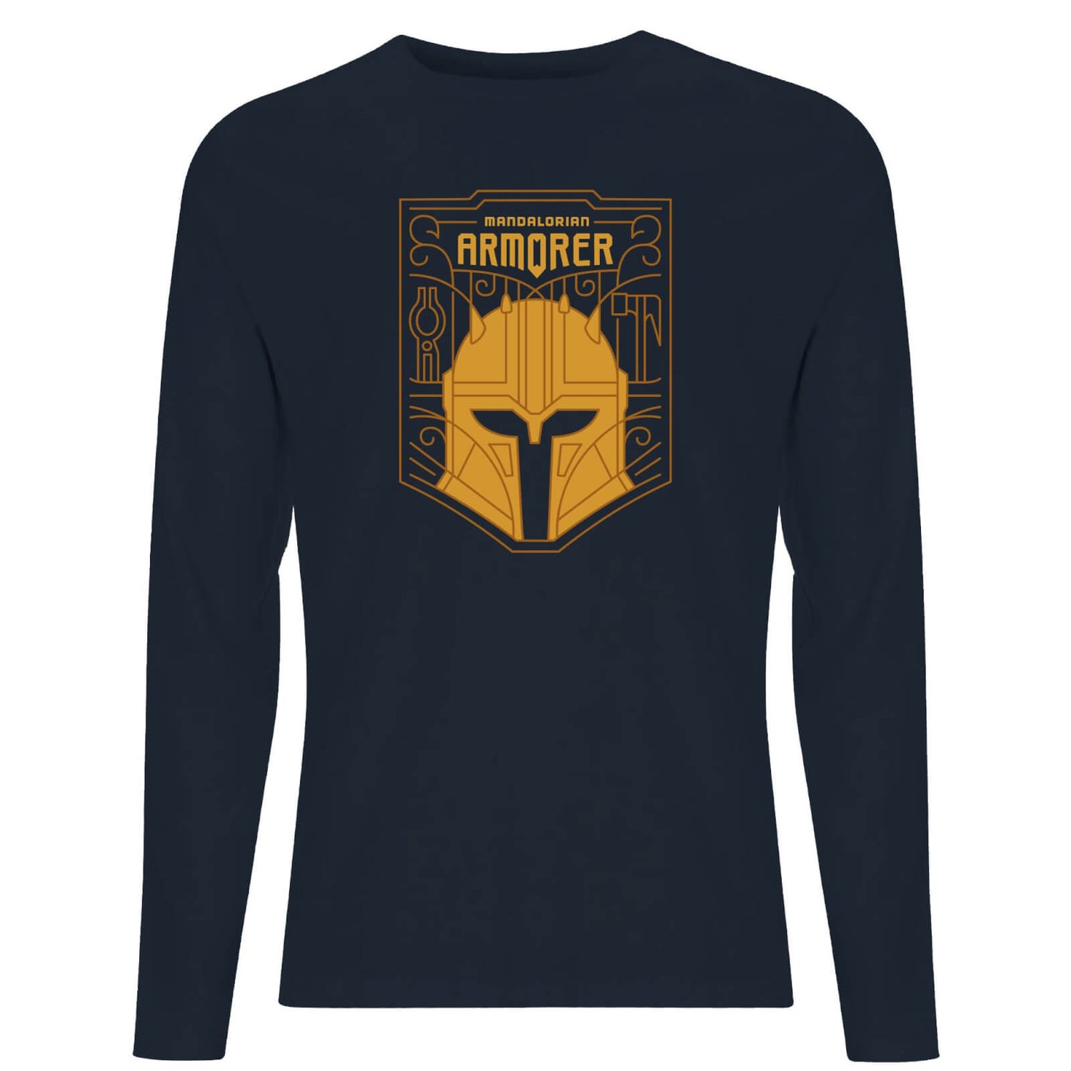 Star Wars The Mandalorian The Armorer Badge Men's Long Sleeve T-Shirt - Navy