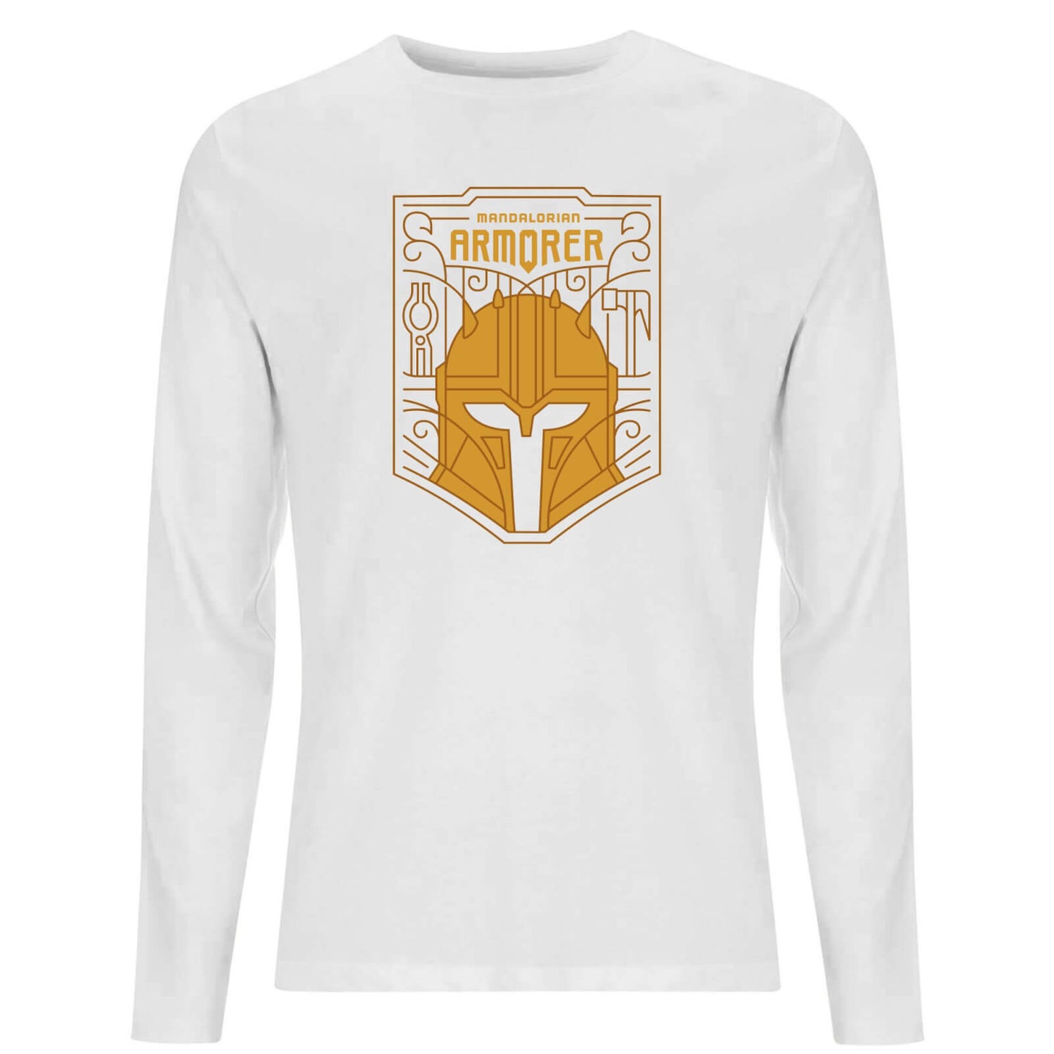 Star Wars The Mandalorian The Armorer Badge Men's Long Sleeve T-Shirt - White