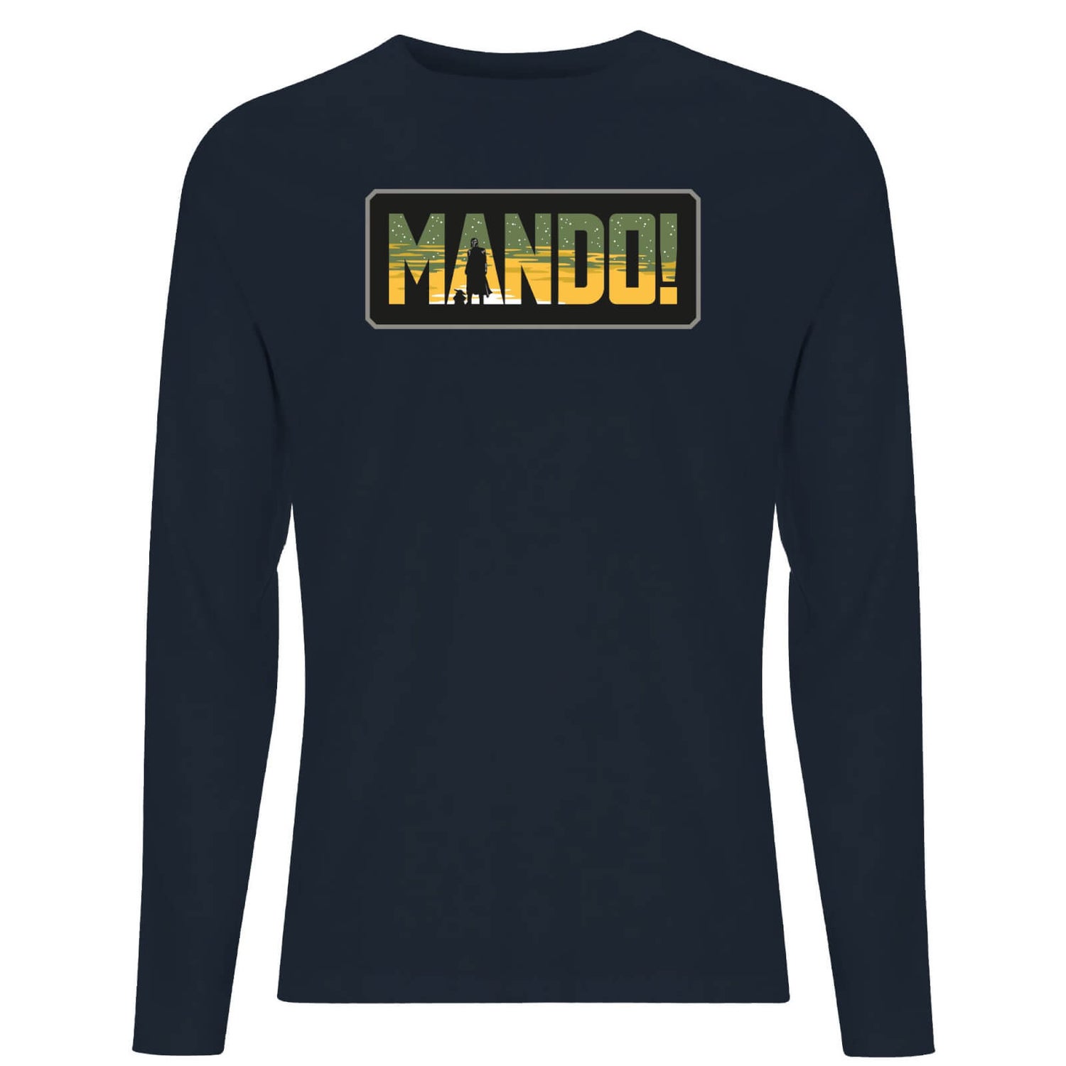 Star Wars The Mandalorian Mando! Men's Long Sleeve T-Shirt - Navy