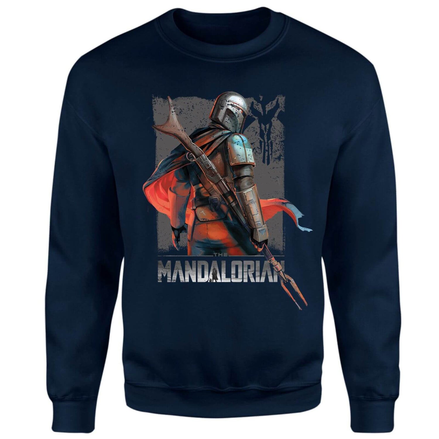 Star Wars The Mandalorian Colour Edit Sweatshirt - Navy