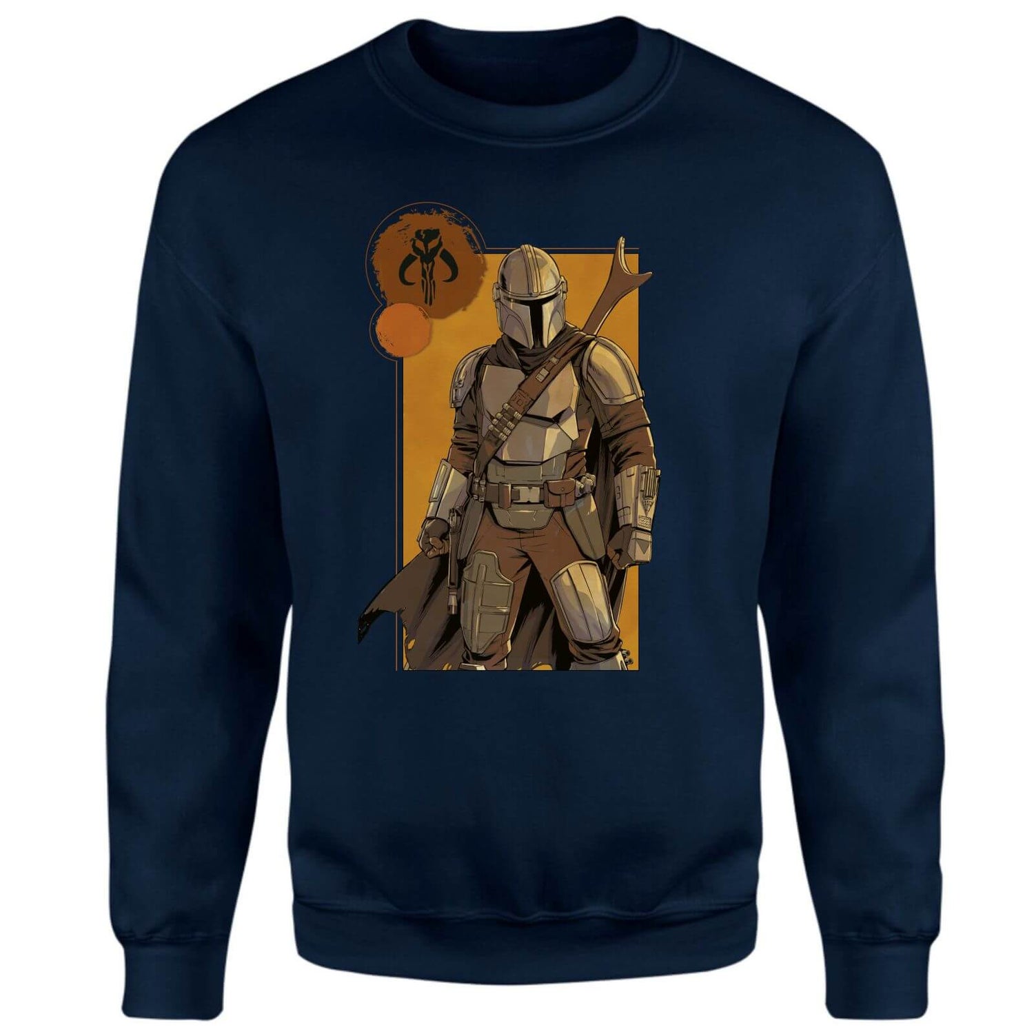 Star Wars The Mandalorian Composition Sweatshirt - Navy