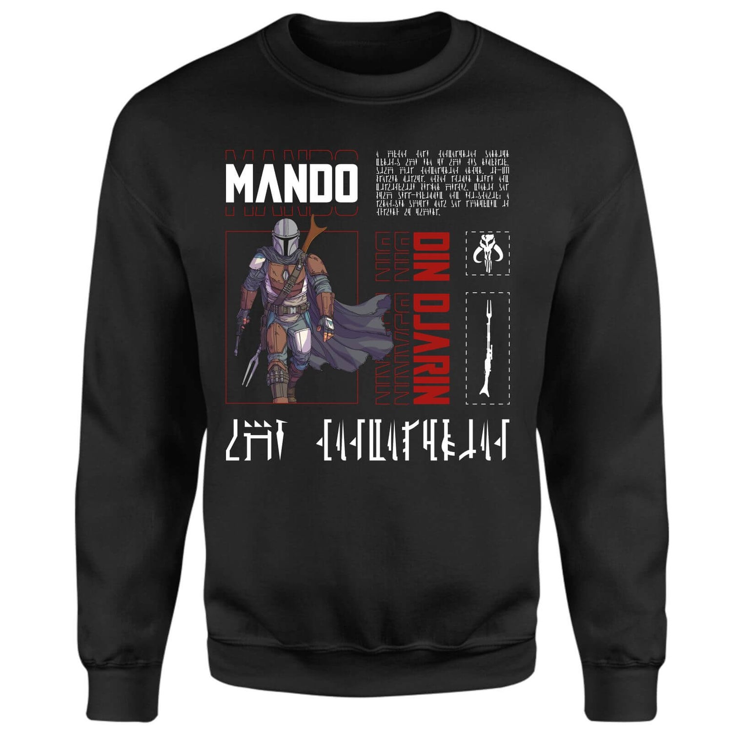 Star Wars The Mandalorian Biography Sweatshirt - Black