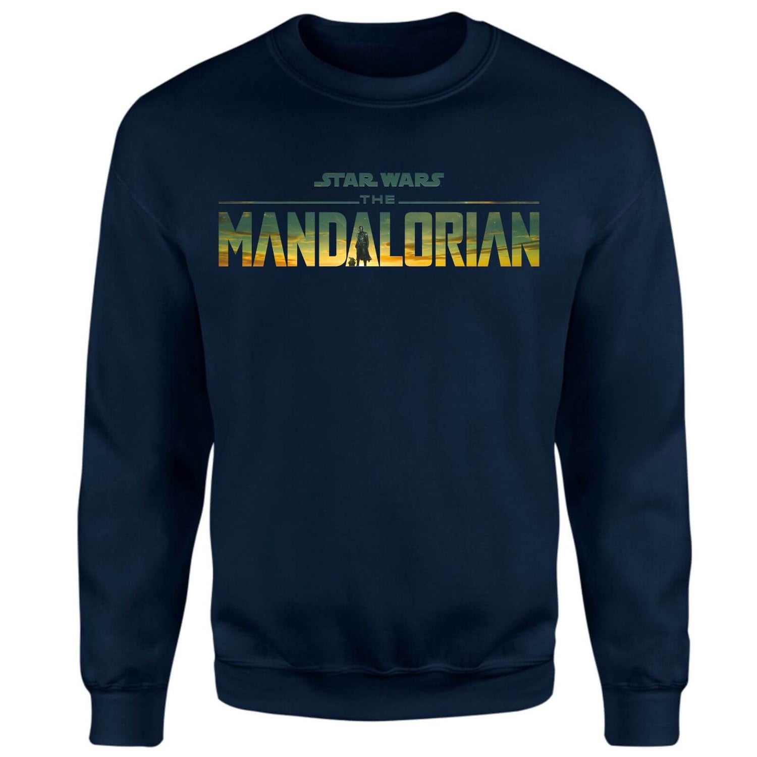 Star Wars The Mandalorian Sunset Logo Sweatshirt - Navy