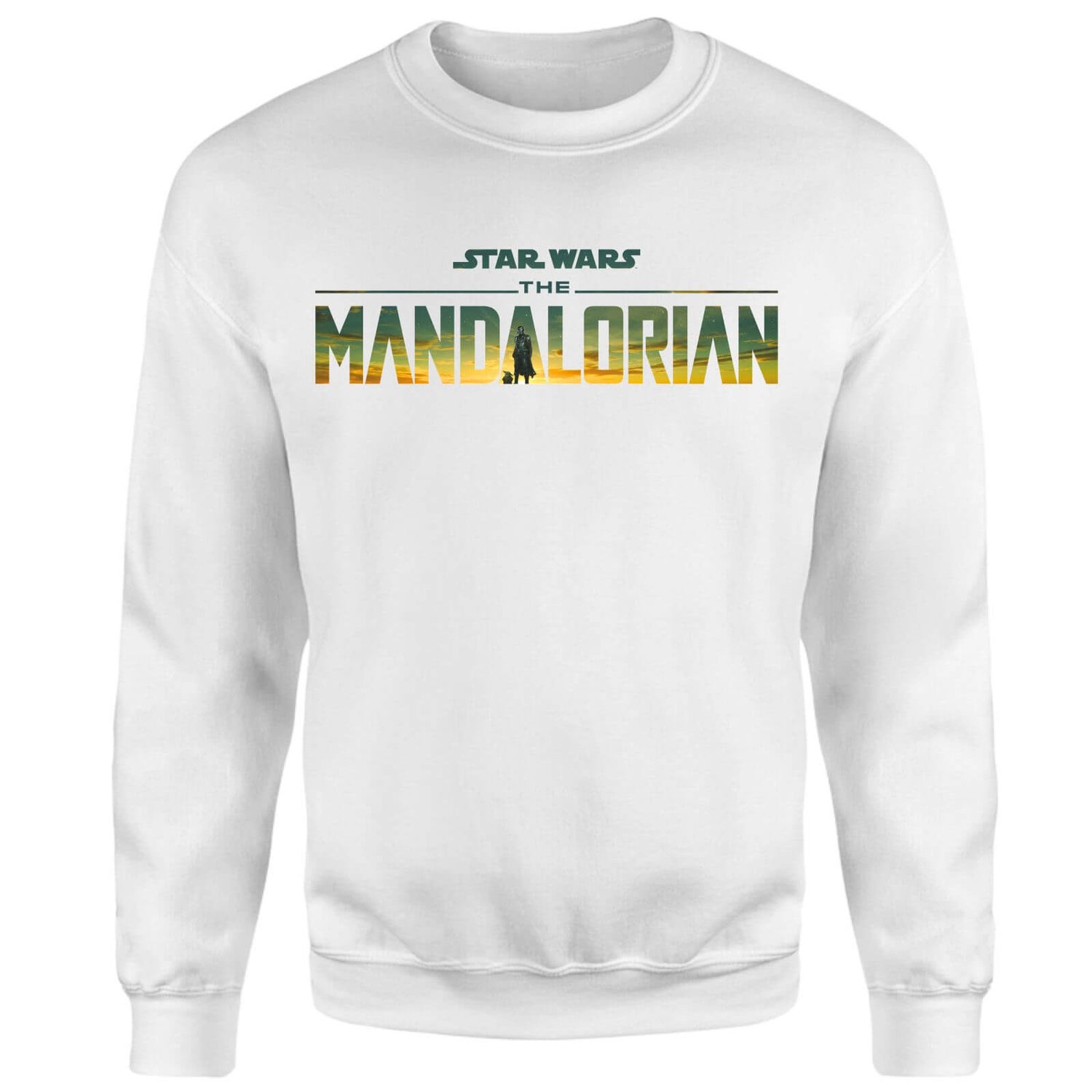 Star Wars The Mandalorian Sunset Logo Sweatshirt - White