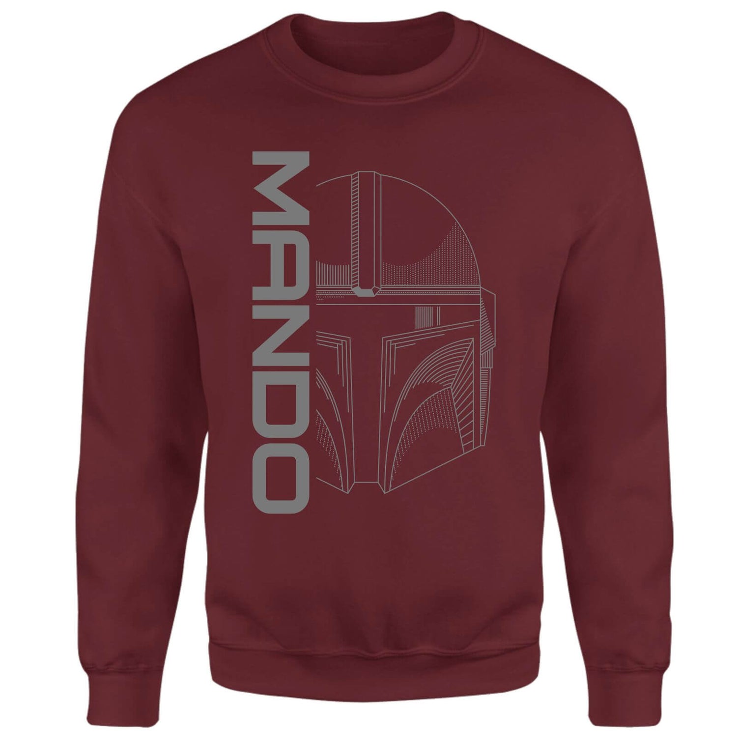 Star Wars The Mandalorian Mando Sweatshirt - Burgundy