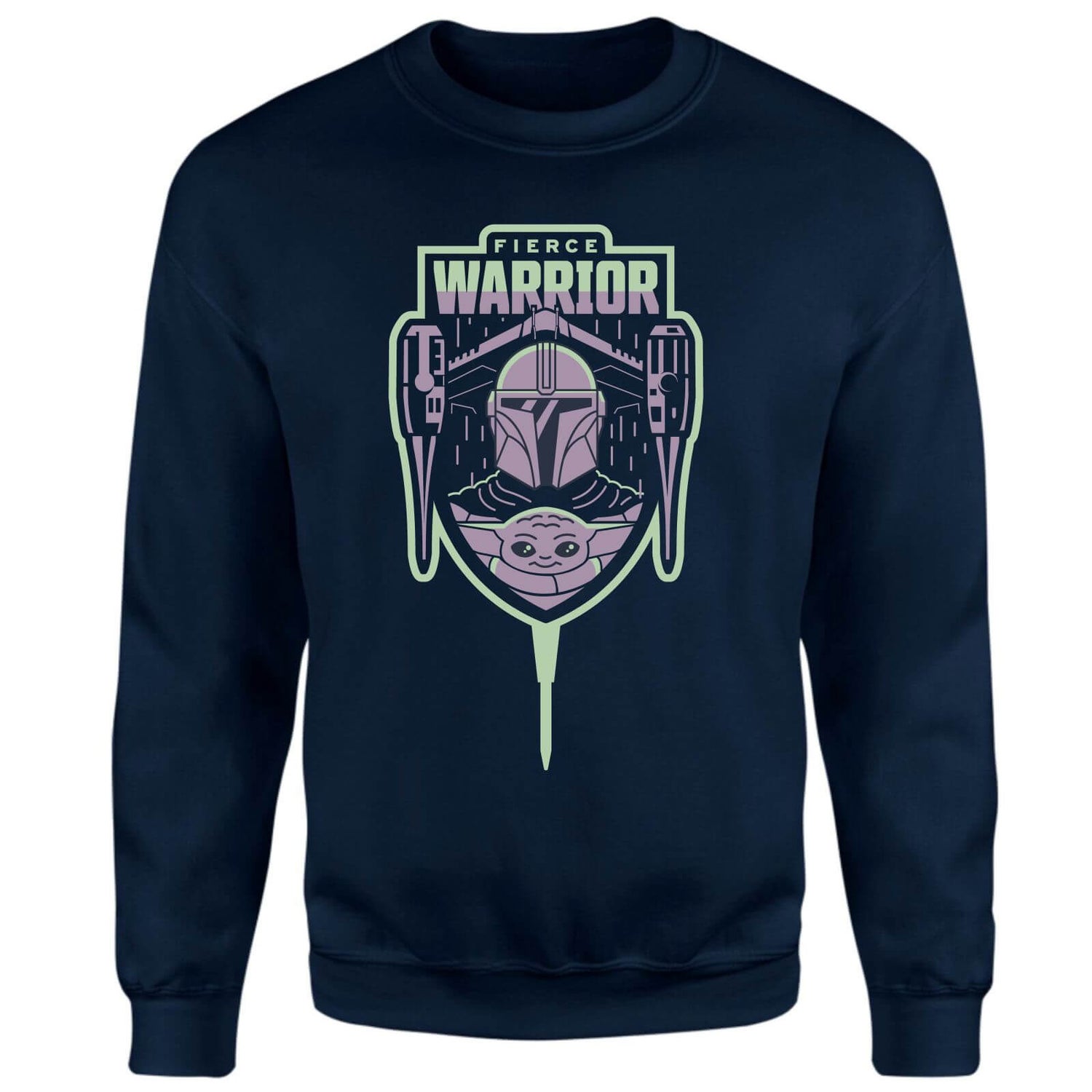 Star Wars The Mandalorian Fierce Warrior Sweatshirt - Navy