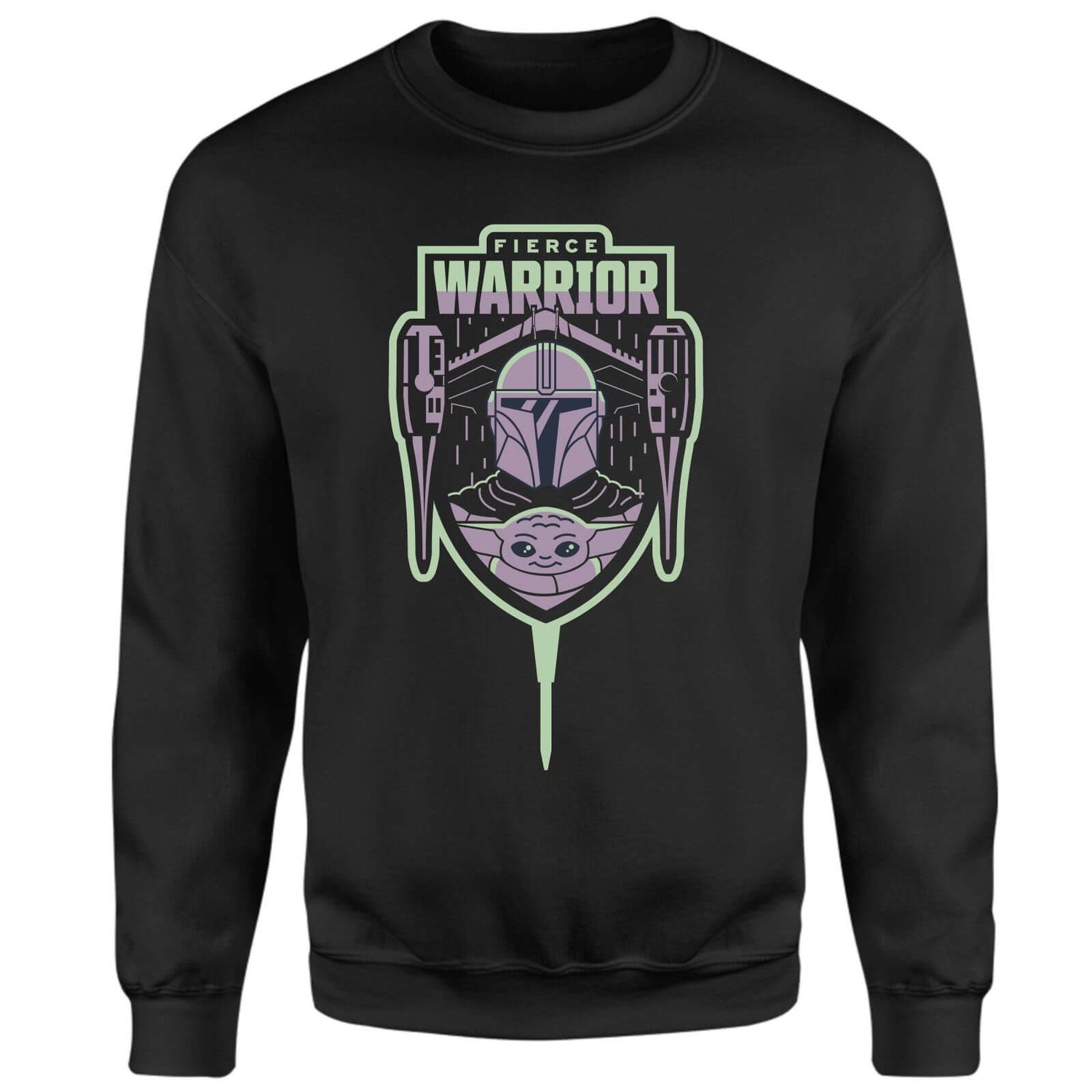 Star Wars The Mandalorian Fierce Warrior Sweatshirt - Black