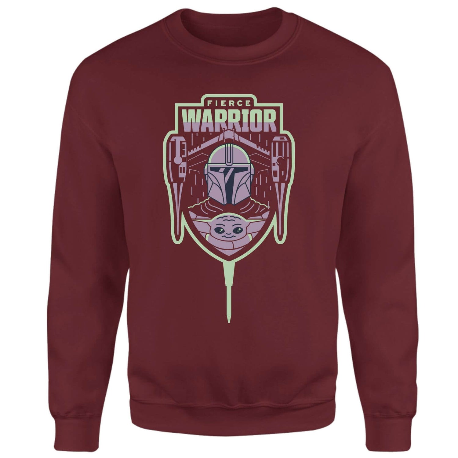Star Wars The Mandalorian Fierce Warrior Sweatshirt - Burgundy