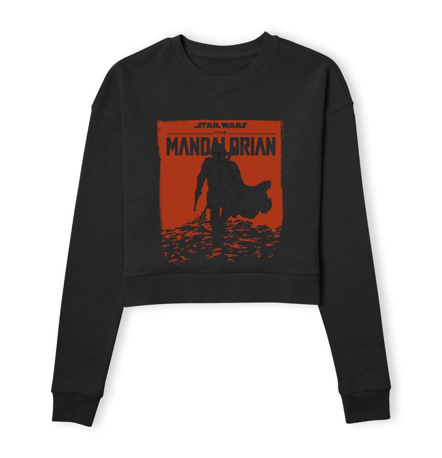 Star Wars The Mandalorian Storm Women's Cropped Sweatshirt - Black