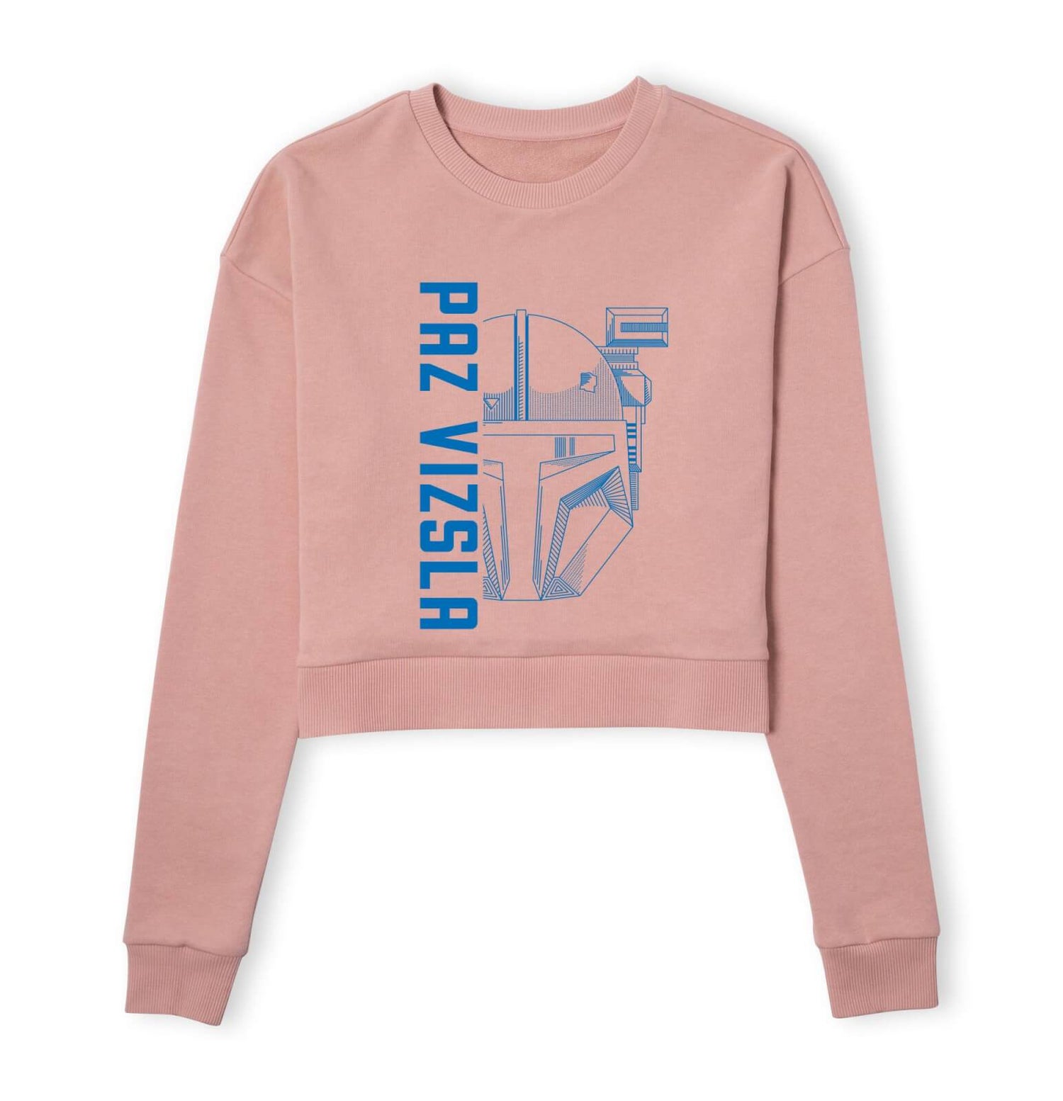 Star Wars The Mandalorian Paz Vizsla Women's Cropped Sweatshirt - Dusty Pink